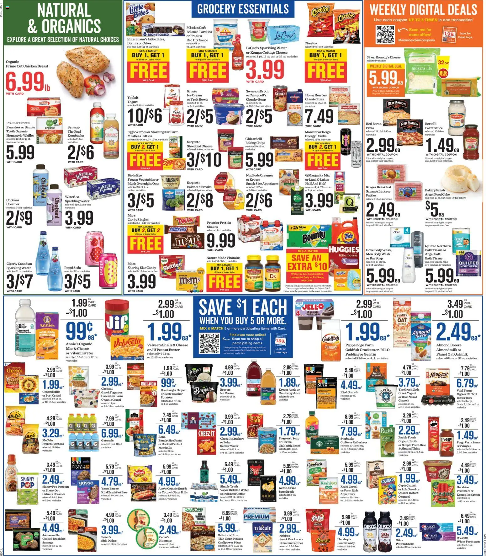 Mariano's Weekly Ad - valid from 07.01.2026 | Page: 5 | Products: Magnesium, Toothpaste, Cottage cheese, Sham