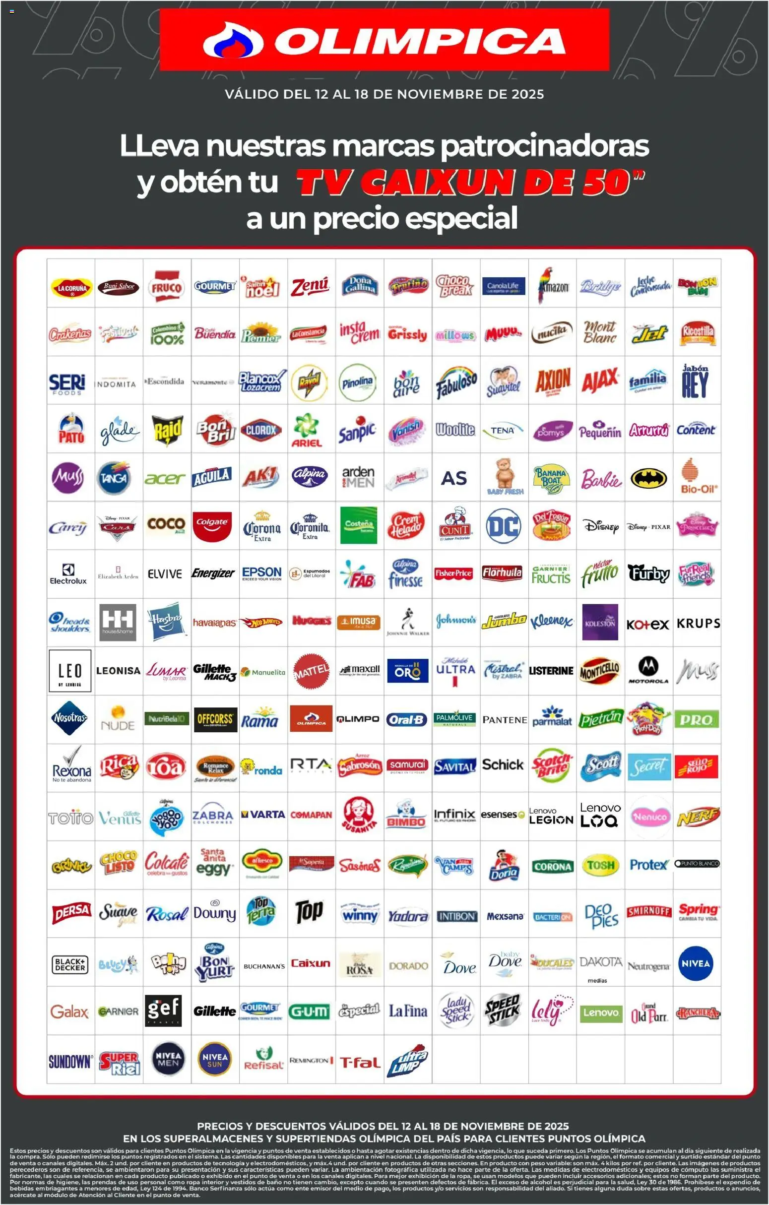 Olímpica revista - valida desde el 12.11.2025 | Página: 9 | Productos: Riel, Peso, Coco, Ropa