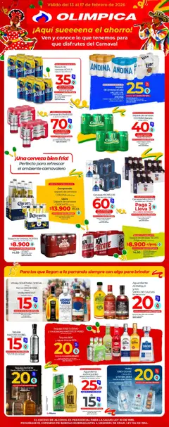 Olímpica - Especial de carnaval -  Vista previa de la revista de la tienda Olímpica valido desde el 13.02.2026