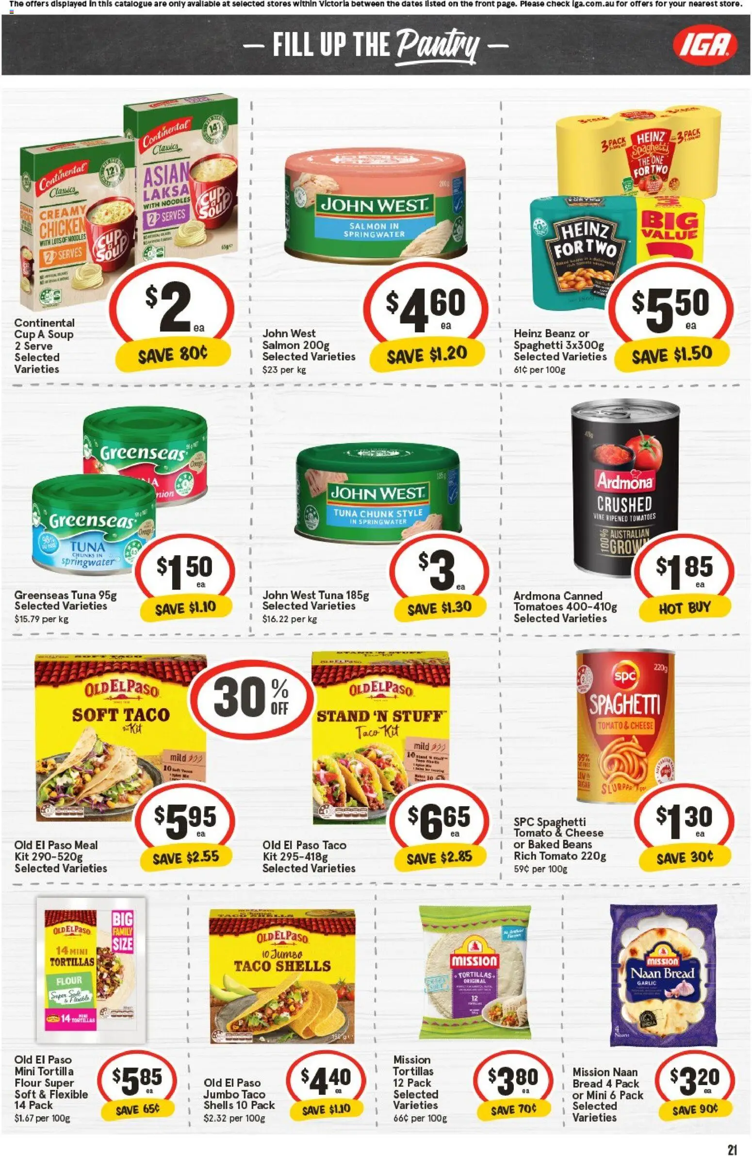 IGA catalogue - valid from 05.11.2025 | Page: 21 | Products: Cheese, Tomatoes, Noodles, Tuna