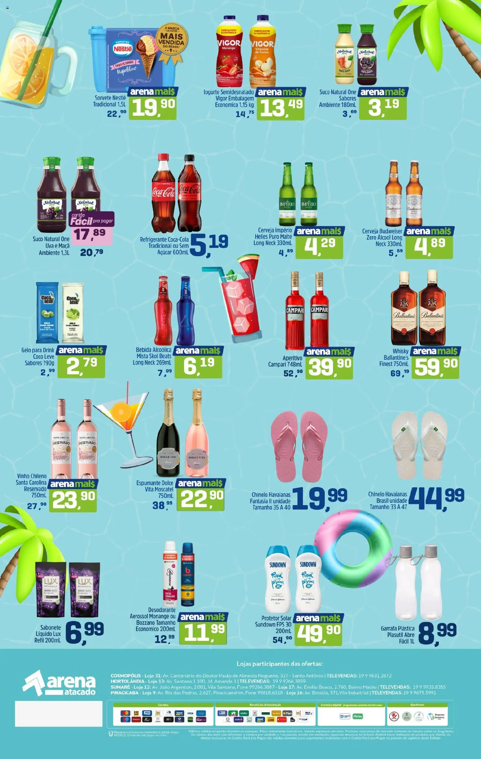 Arena Atacado Folheto - válido de 14.01.2026 | Página: 2 | Produtos: Cerveja, Sabonete, Sorvete, Carteira