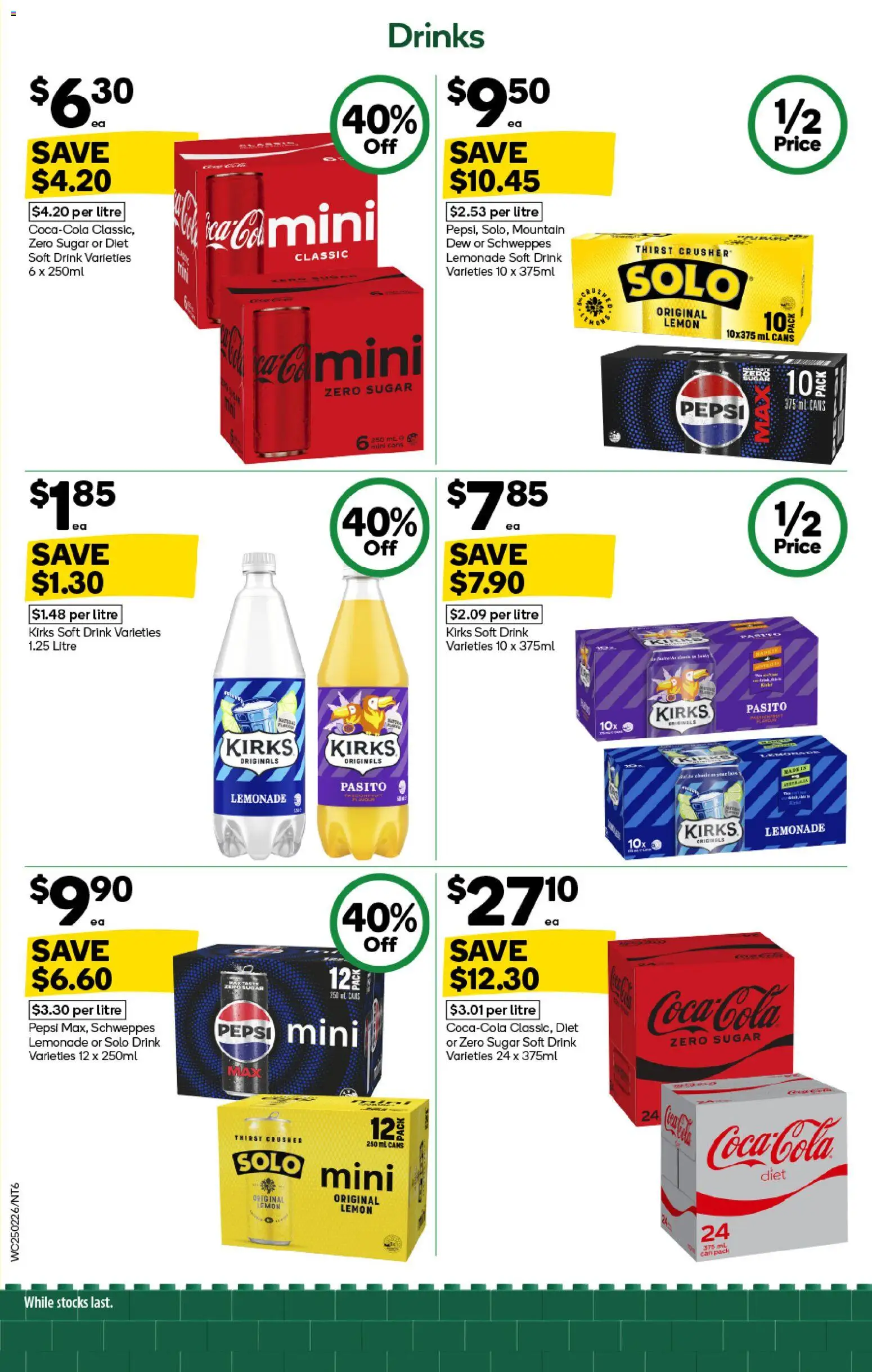 Woolworths catalogue - valid from 25.02.2026 | Page: 6 | Products: Coca Cola, Pepsi, Sugar, Lemon
