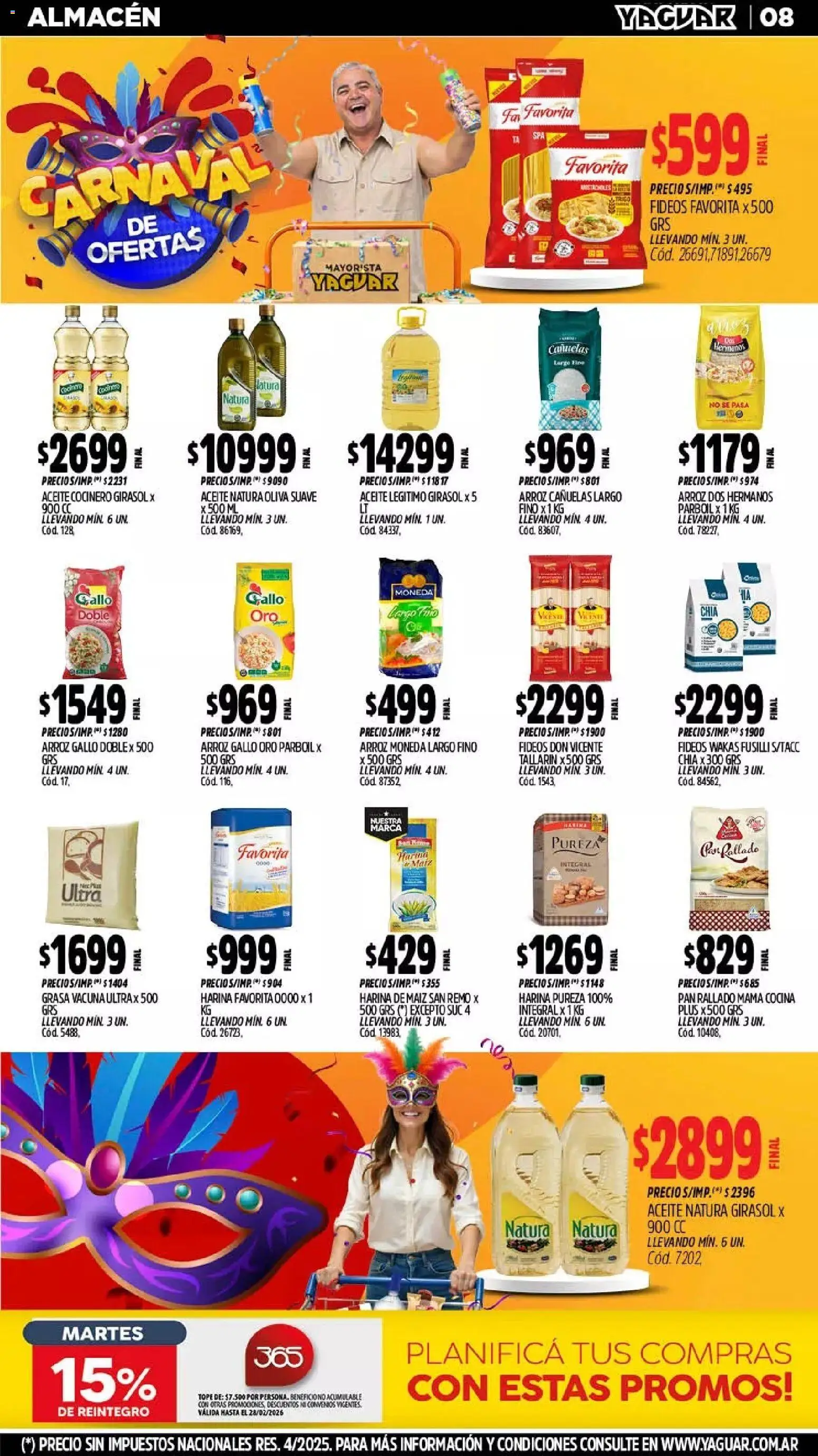 Yaguar - Oferta Semanal Neuquen │ válido desde el 02.02.2026 | Página: 7 | Productos: Maiz, Oliva, Fideos, Pan rallado