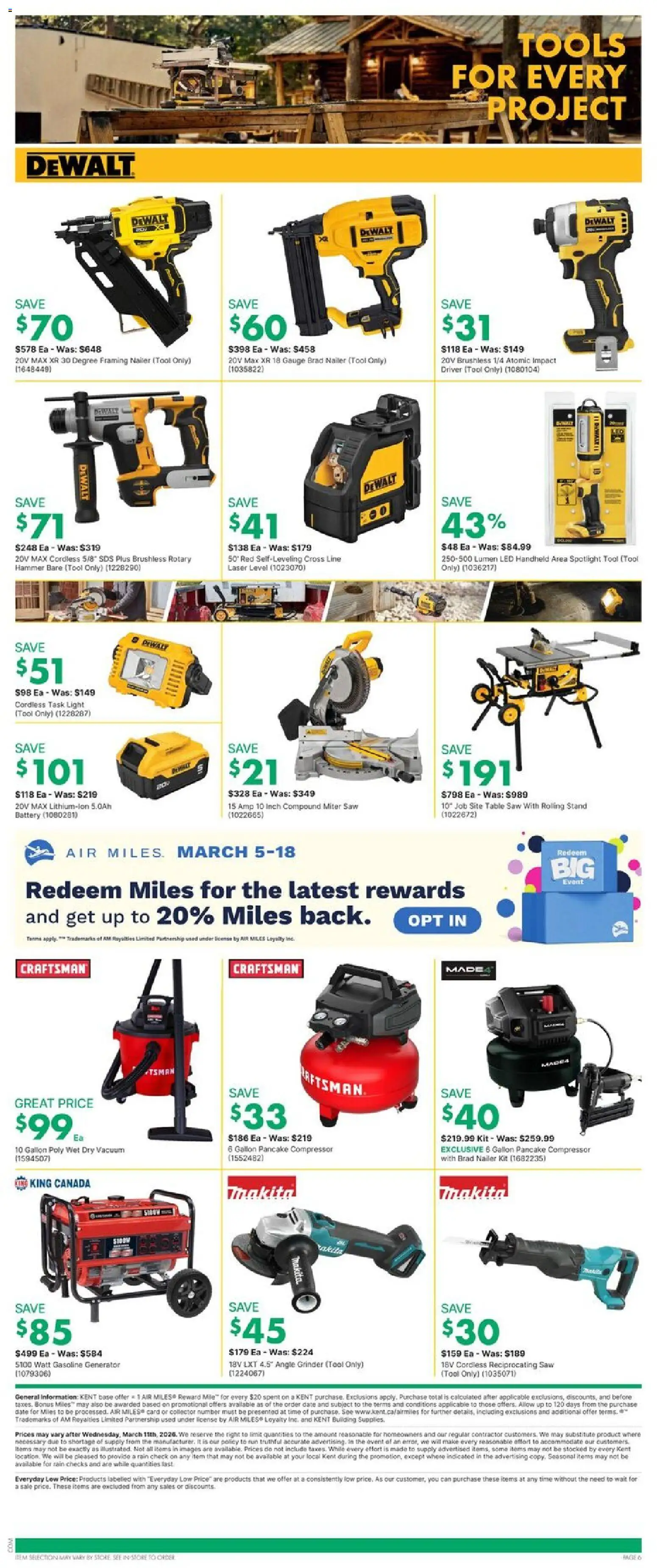 Kent flyer valid from 05.03.2026 | Page: 6 | Products: Grinder, Table, Battery