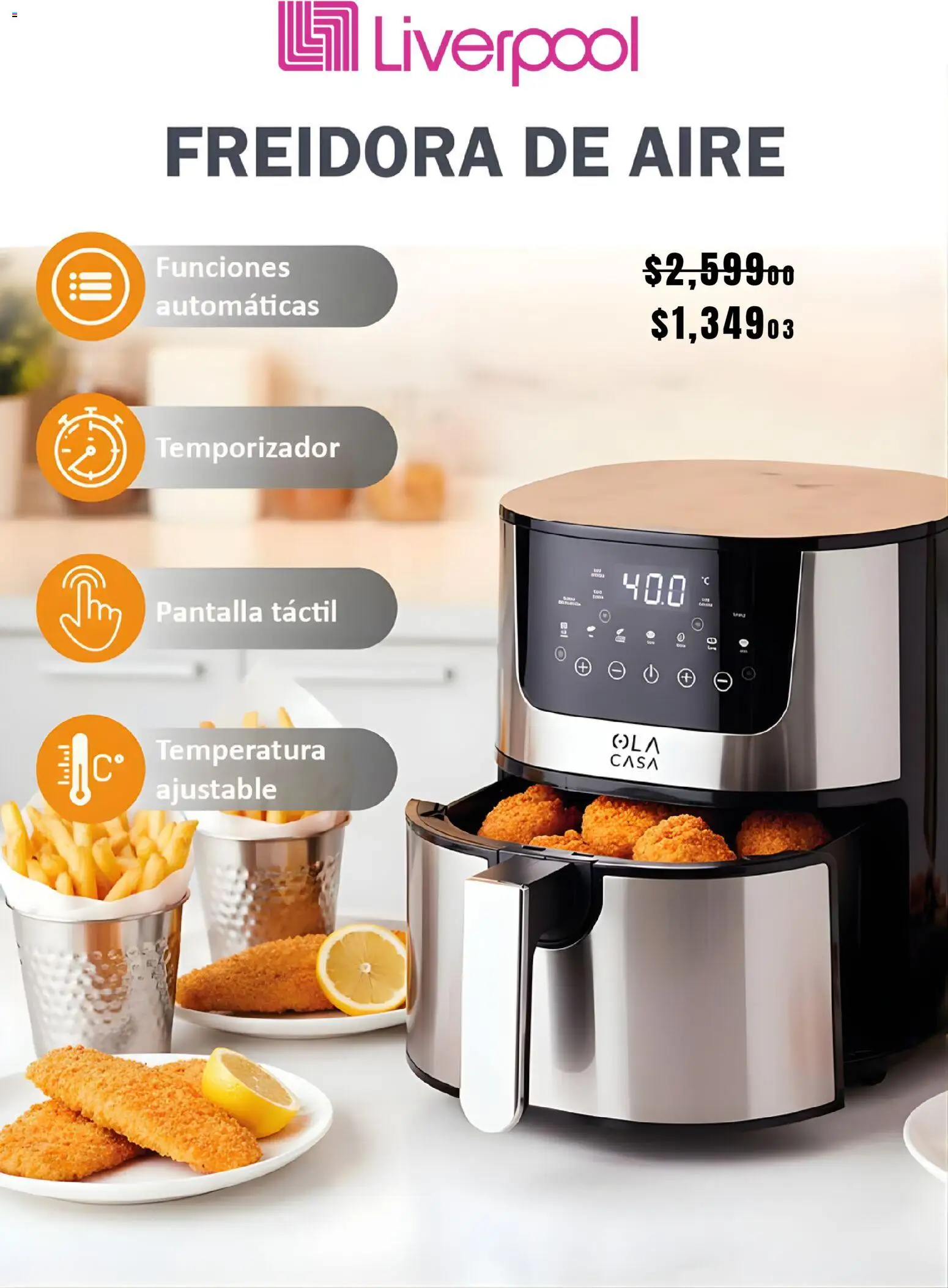 Nuevas ofertas de Liverpool válidas en toda la República Mexicana desde el 23.03.2026. ¡Encuentra las mejores ofertas en Liverpool catálogo Primavera! | Página: 2 | Productos: Freidora de aire, Freidora