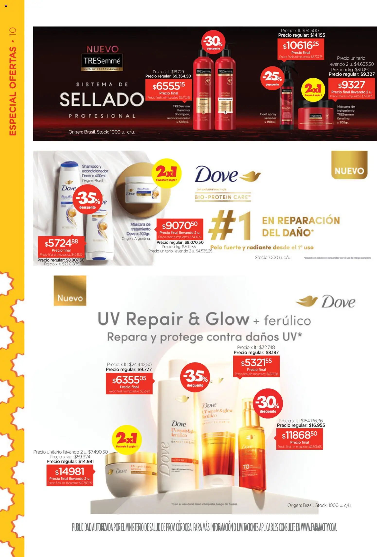 Farmacity catálogo │ válido desde el 03.03.2026 | Página: 10 | Productos: Máscara, Shampoo, Acondicionador, Radiante