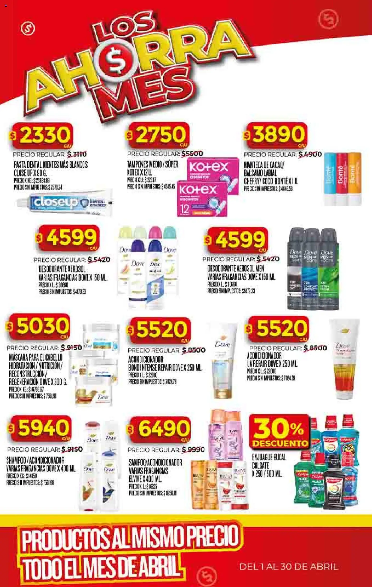 Dia - Ofertas - LOS AHORRA │ válido desde el 01.04.2026 | Página: 20 | Productos: Shampoo, Acondicionador, Desodorante, Pasta dental