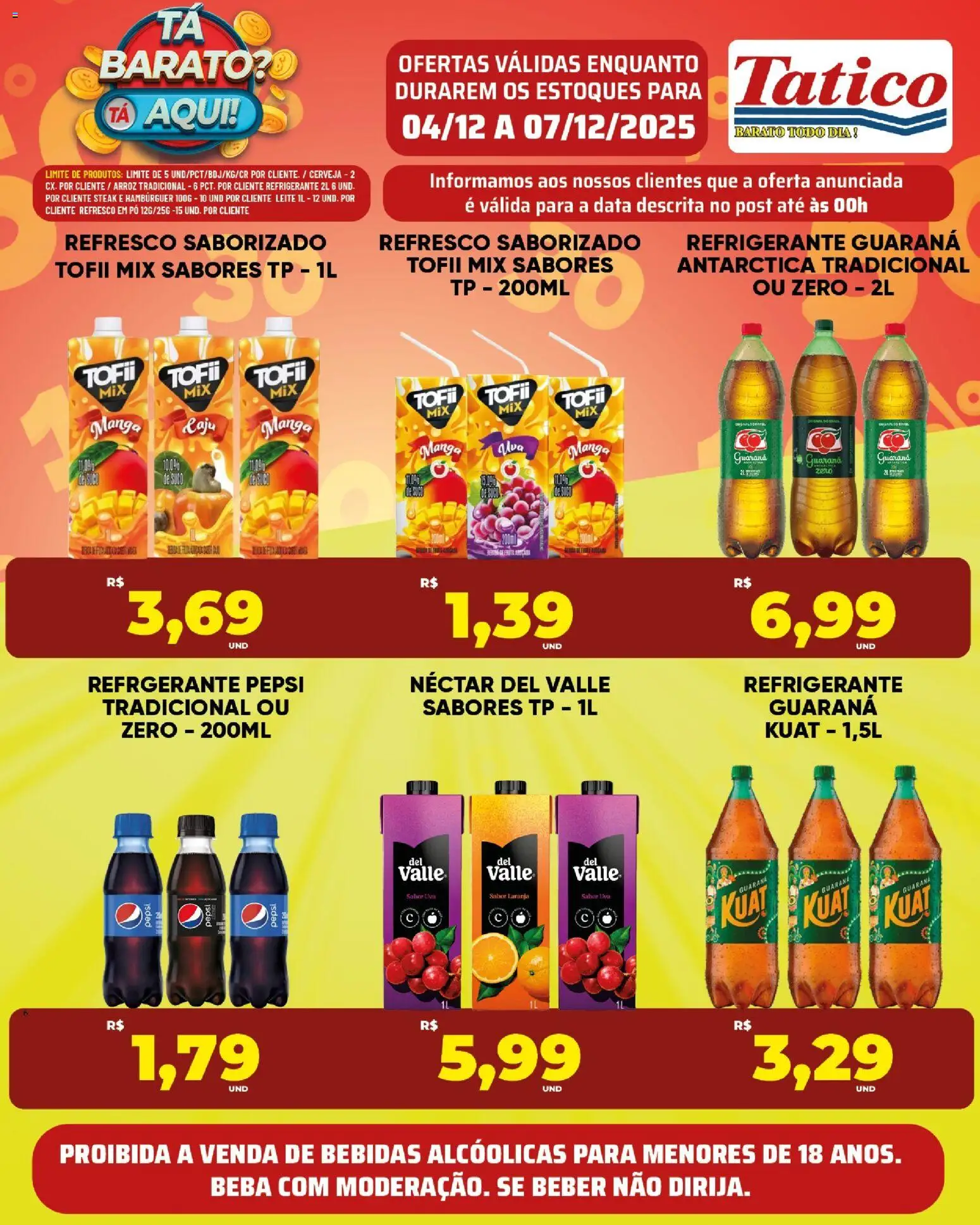 Tatico Folheto - válido de 05.12.2025 | Página: 20 | Produtos: Pó, Guaraná, Cerveja, Arroz