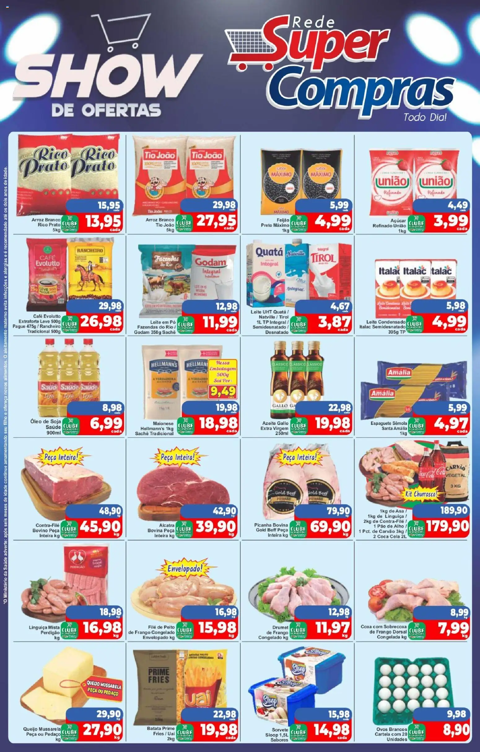 Rede Super Compras Folheto - válido de 16.01.2026 | Página: 1 | Produtos: Pó, Picanha, Sorvete, Leite em pó
