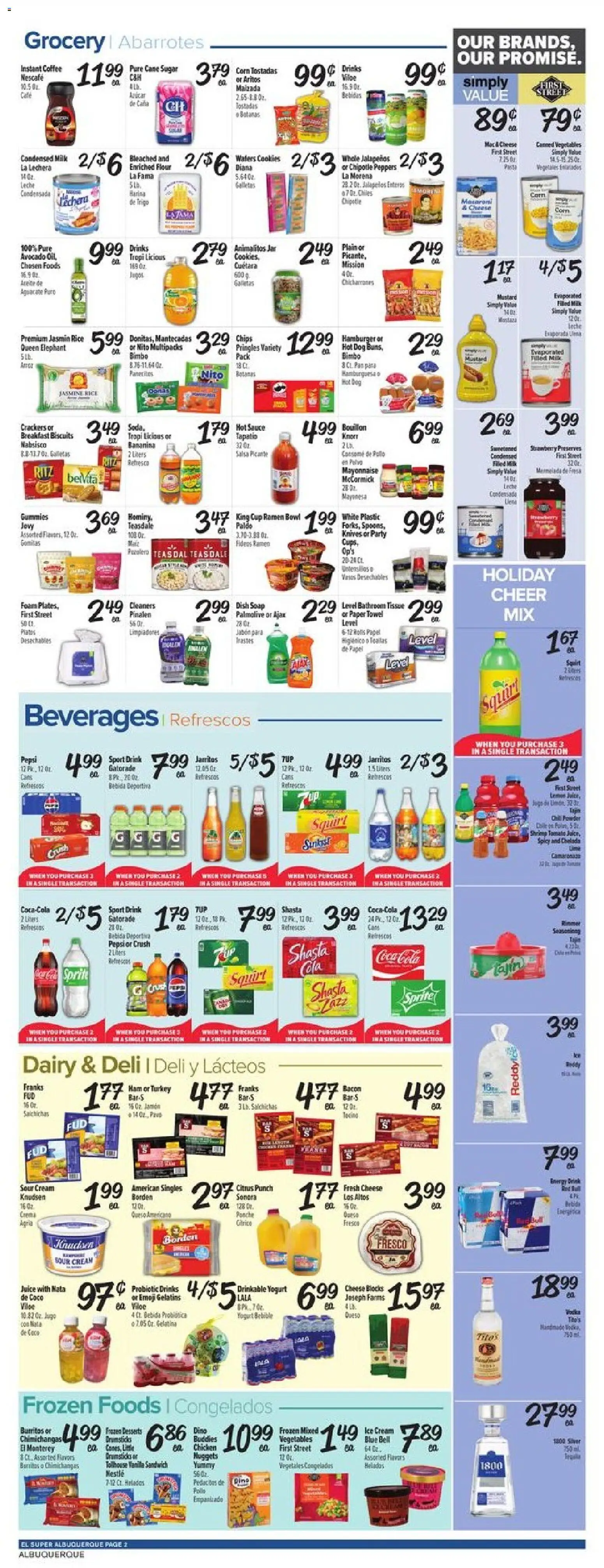 El Super Weekly Ad - NM - valid from 26.11.2025 | Page: 2 | Products: Peppers, Milk, Ice cream, Avocado