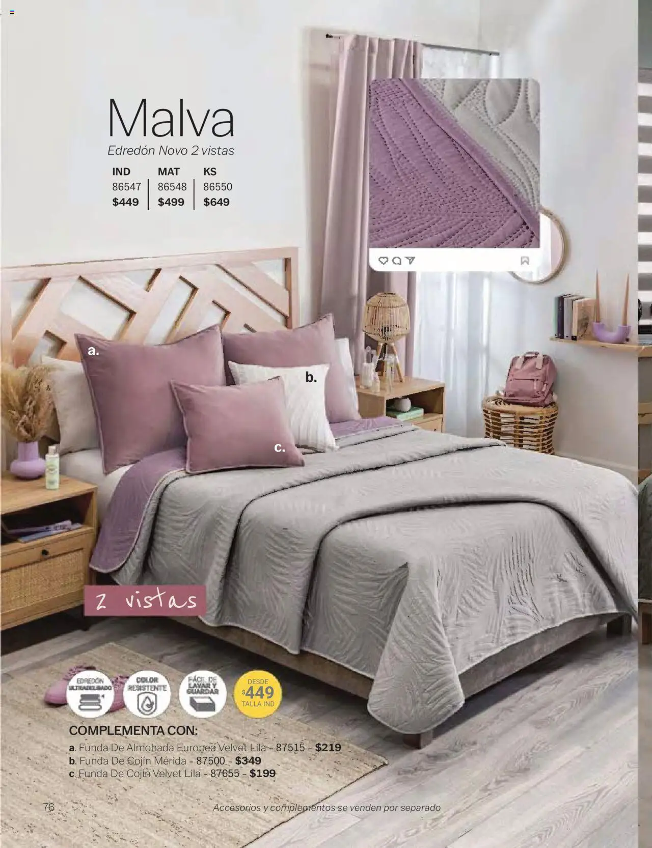 Nuevas ofertas de Vianney válidas en toda la República Mexicana desde el 24.01.2025. ¡Encuentra las mejores ofertas en Vianney catálogo Chavos! | Página: 78 | Productos: Funda, Funda de almohada, Almohada