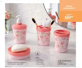 Vista previa de Juego de baño Rosella, Plástico. (235139) 8 pts, nuevo folleto de la tienda, válido en México a partir del 02.04.2026 | Página: 95 | Productos: Juego, Baño