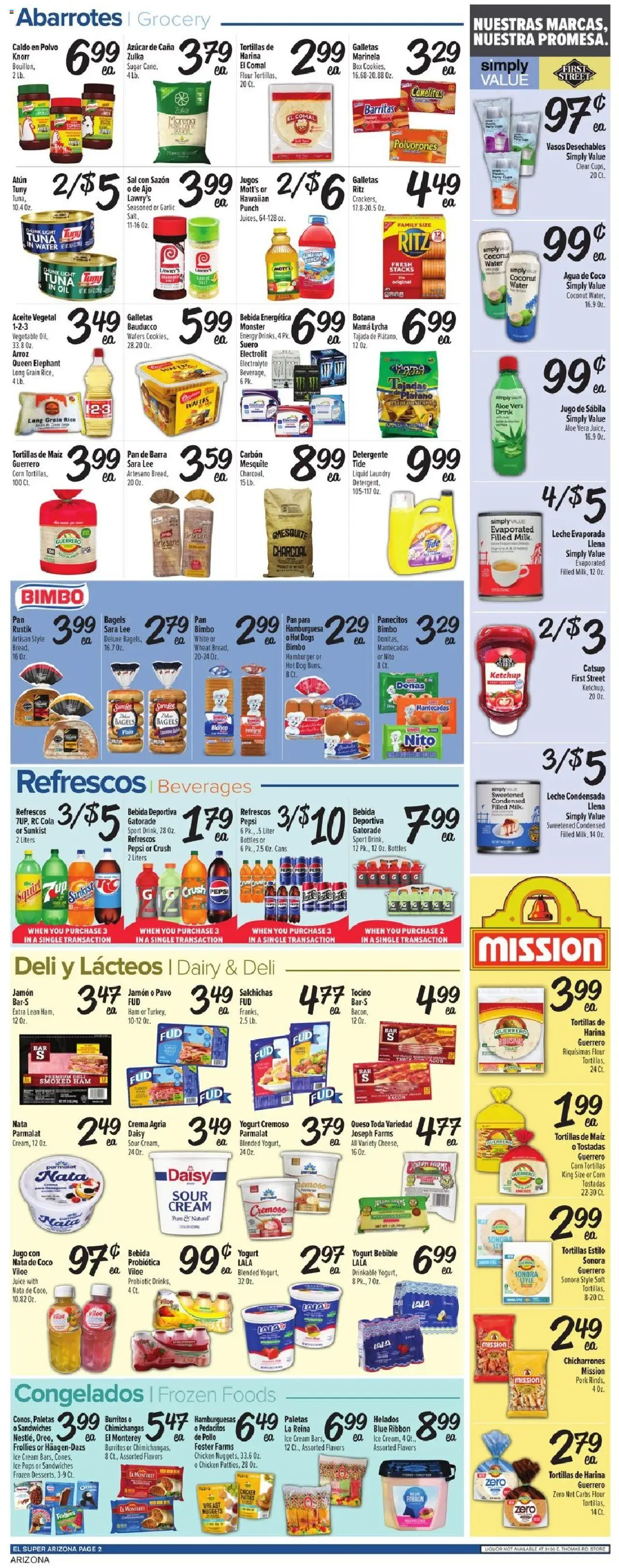 El Super Weekly Ad - AK - valid from 10.09.2025 | Page: 2 | Products: Pan, Rice, Water, Hot Dogs