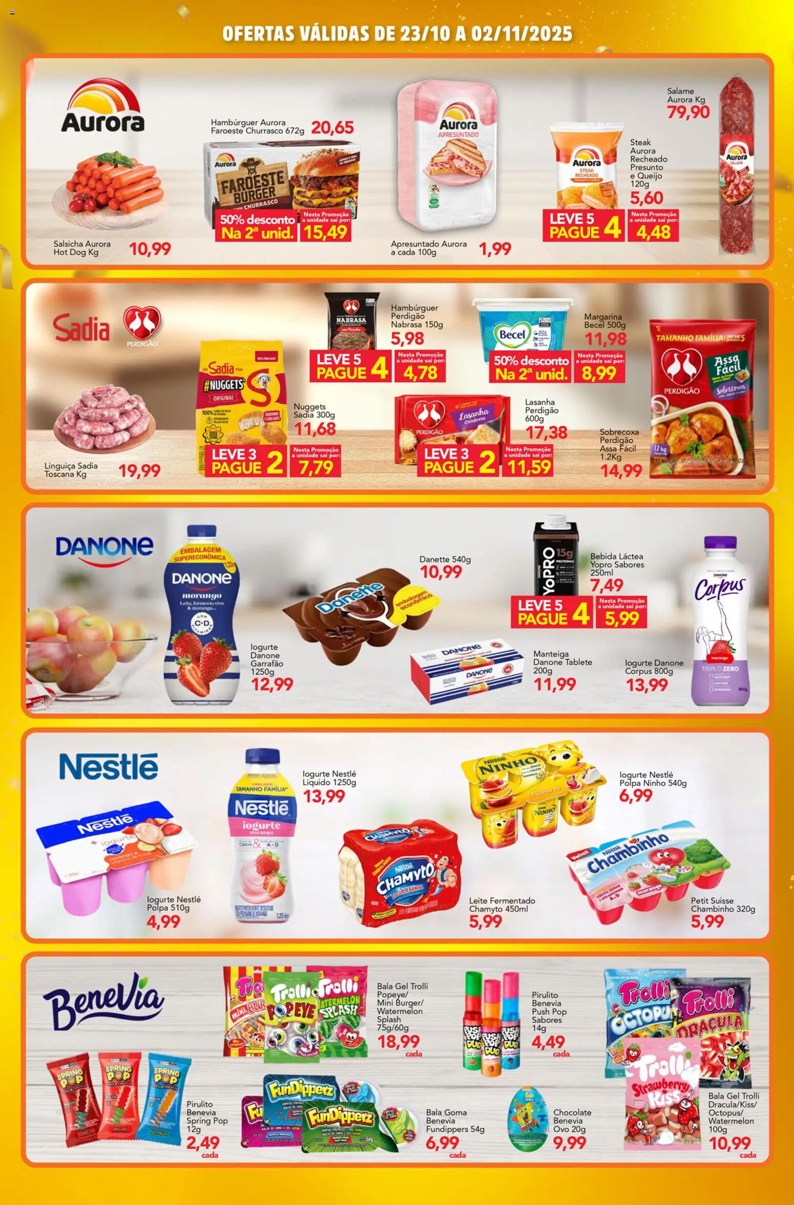 Supermercados Joanin Folheto - válido de 23.10.2025 | Página: 3 | Produtos: Manteiga, Cálcio, Hambúrguer, Lasanha