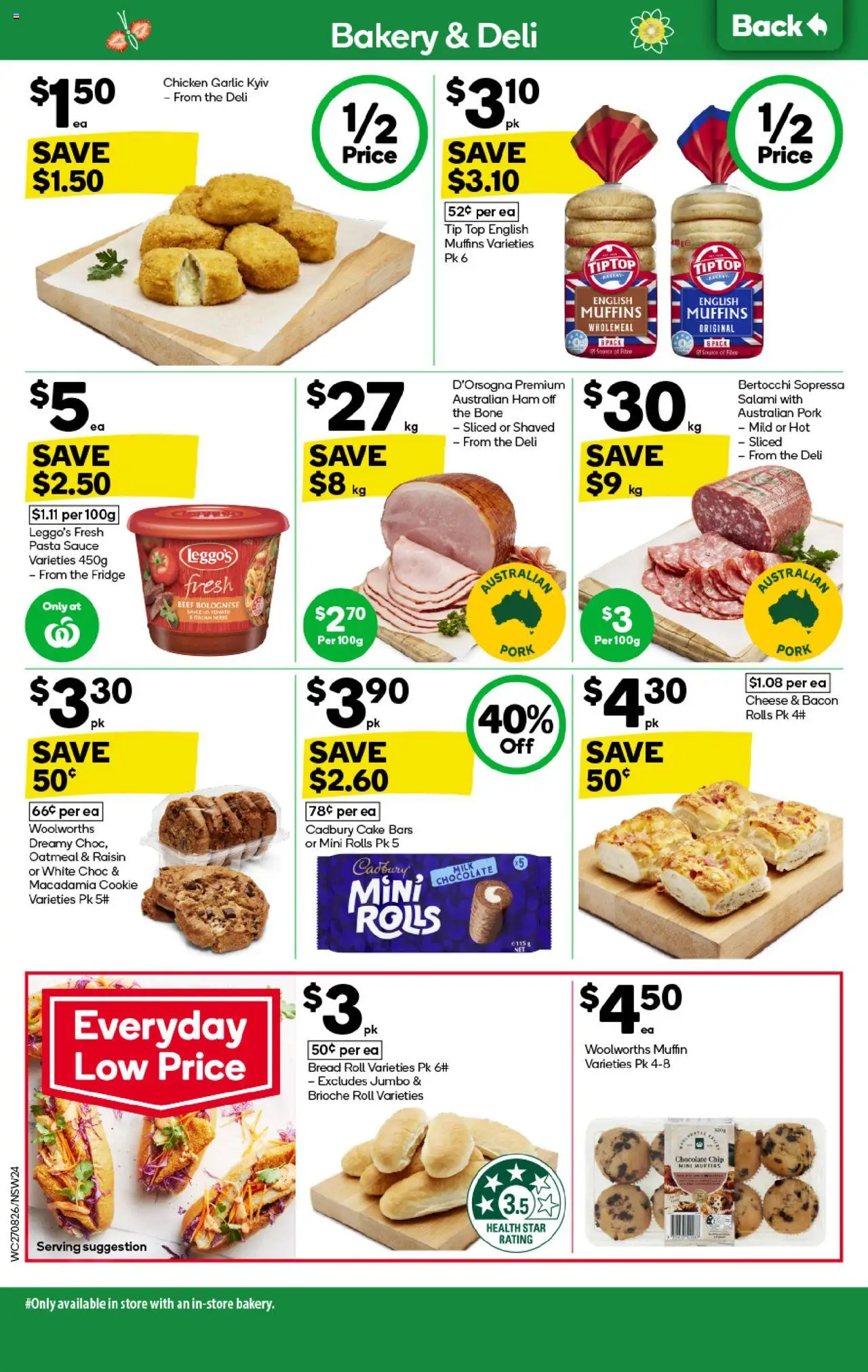 Woolworths catalogue - valid from 27.08.2025 | Page: 24 | Products: Pasta, Sauce, Fridge, Bakery