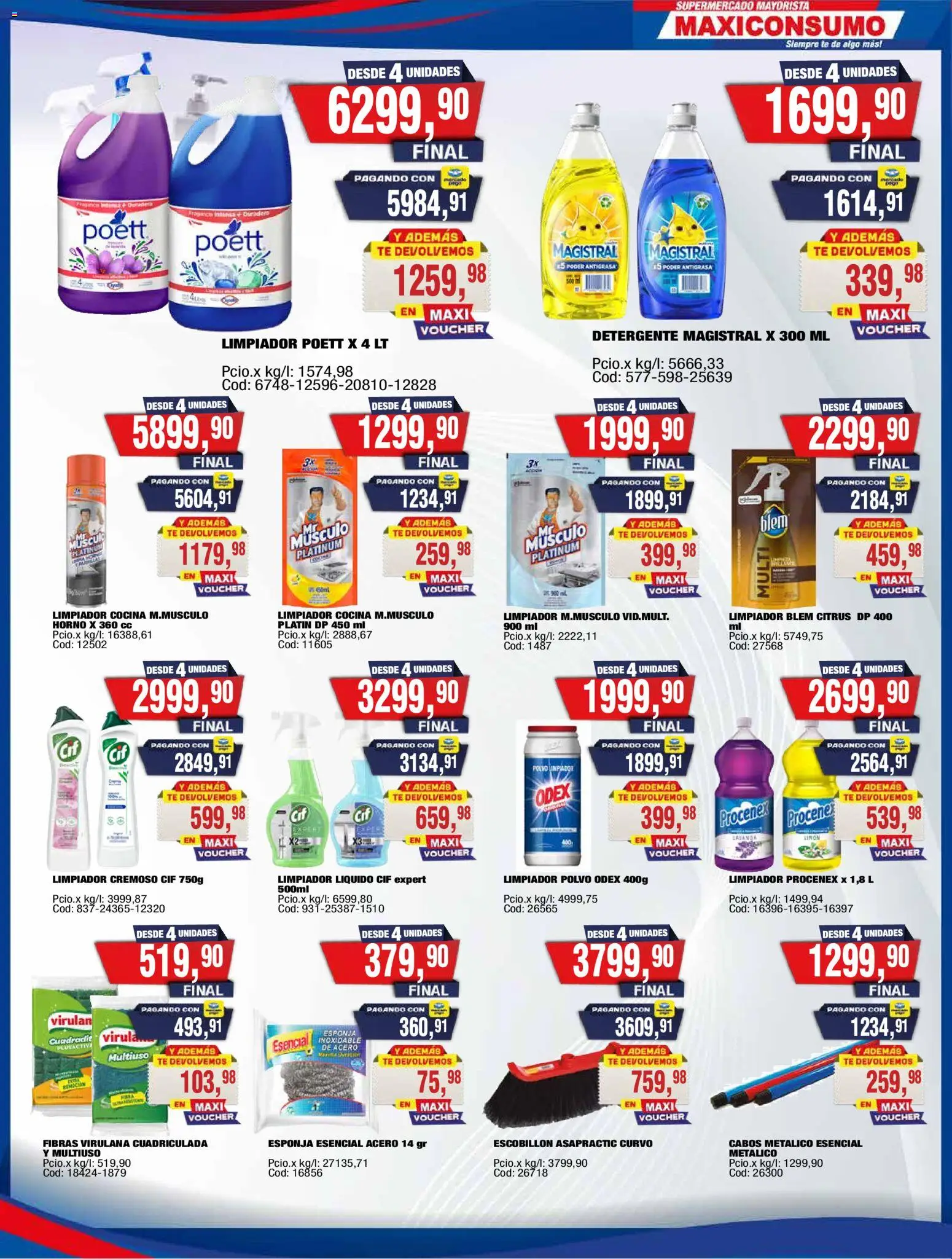 Maxiconsumo ofertas │ válido desde el 30.03.2026 | Página: 22 | Productos: Cocina, Detergente, Escobillon, Limpiador