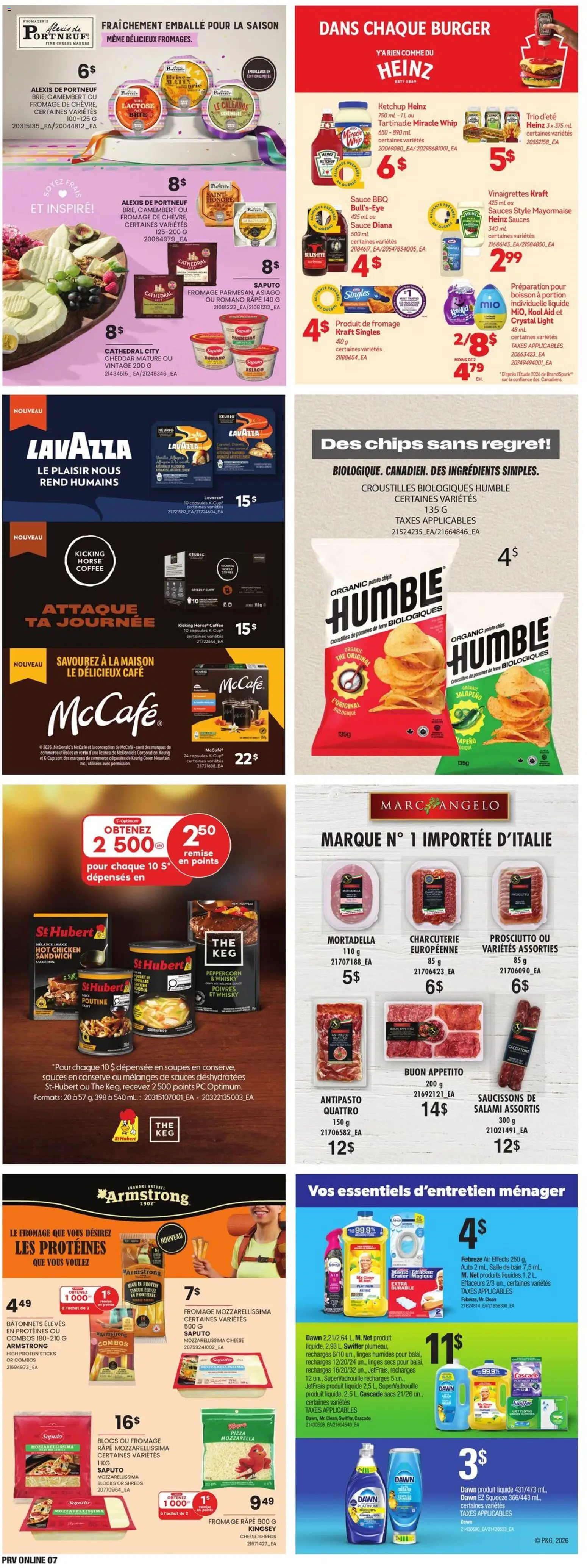 Provigo flyer valid from 26.03.2026 | Page: 7 | Products: PC, Cheese, Coffee, Pizza