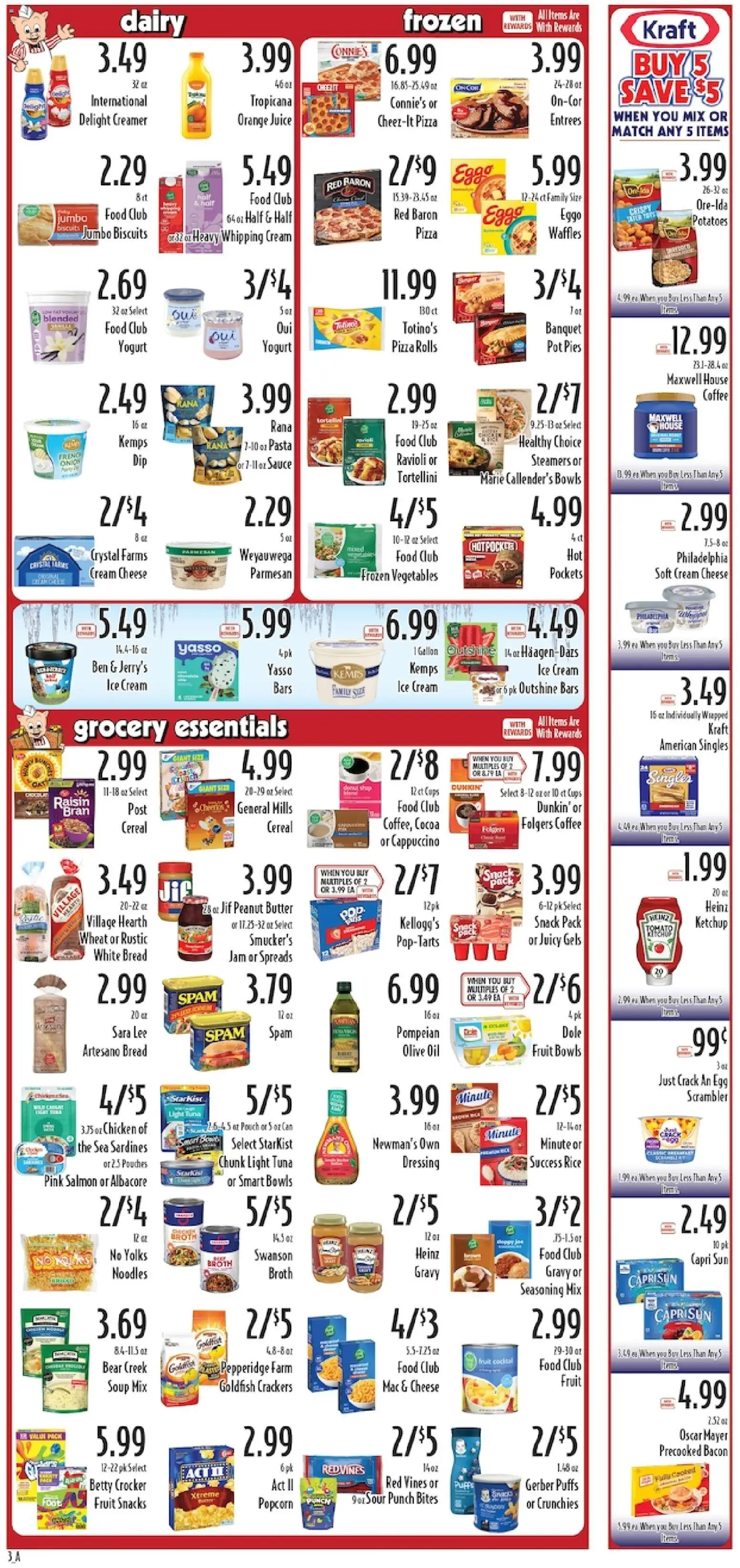 Piggly Wiggly Weekly Ad - valid from 14.01.2026 | Page: 5 | Products: Cheese, Oil, Ketchup, Ice cream