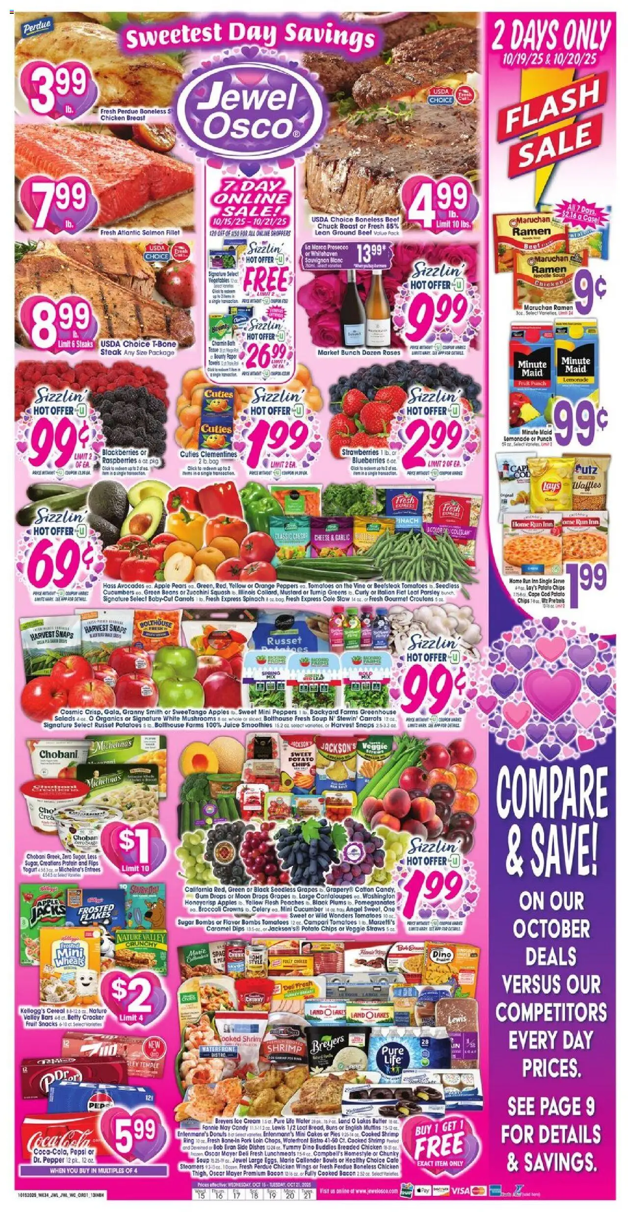 Jewel Osco Weekly Ad - IN - valid from 15.10.2025 | Page: 1 | Products: Peppers, Bath, Pork, Chips