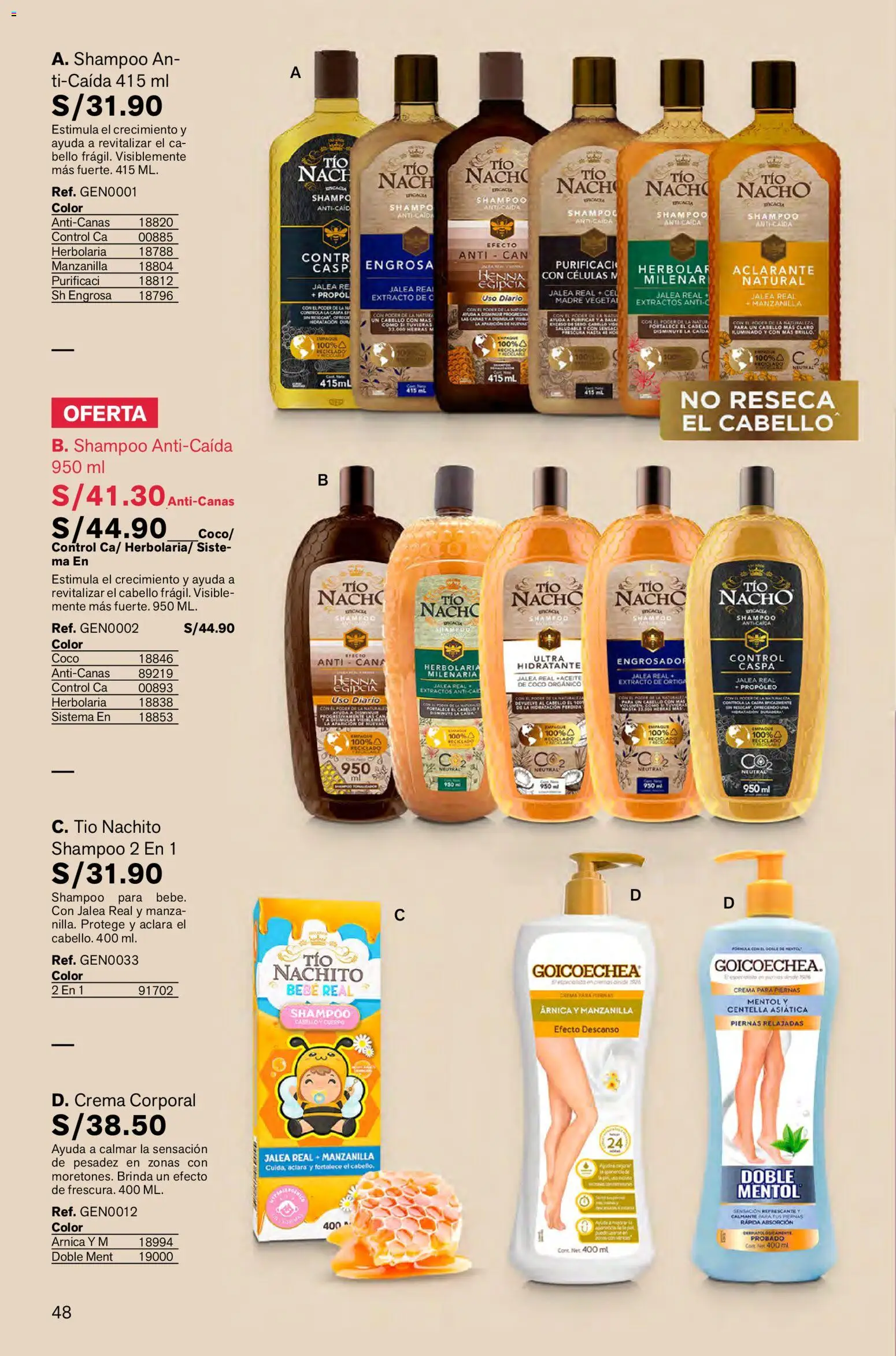 Catálogo Leonisa válido desde 16.01.2026 | Página: 48 | Productos: Shampoo, Crema