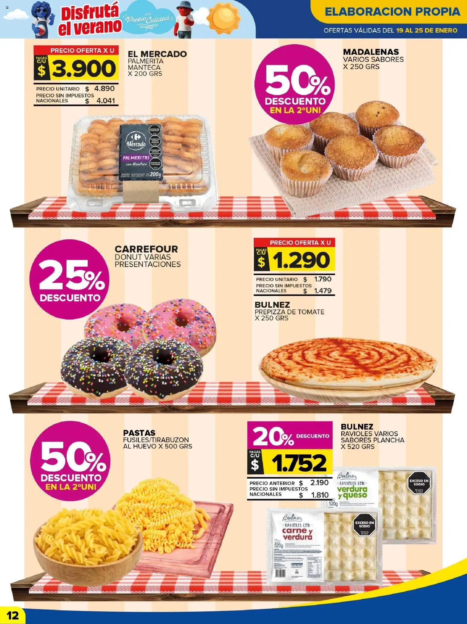 Carrefour Maxi catálogo │ válido desde el 19.01.2026 | Página: 12 | Productos: Tomate, Huevo, Manteca, Queso