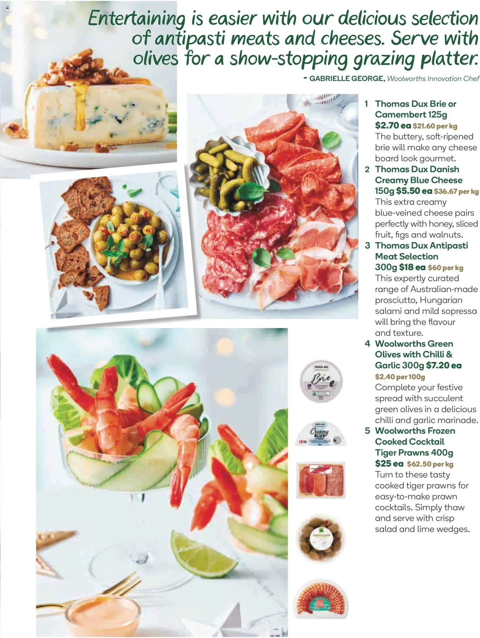 Woolworths catalogue - valid from 26.11.2025 | Page: 5 | Products: Cheese, Olives, Prawns, Salad
