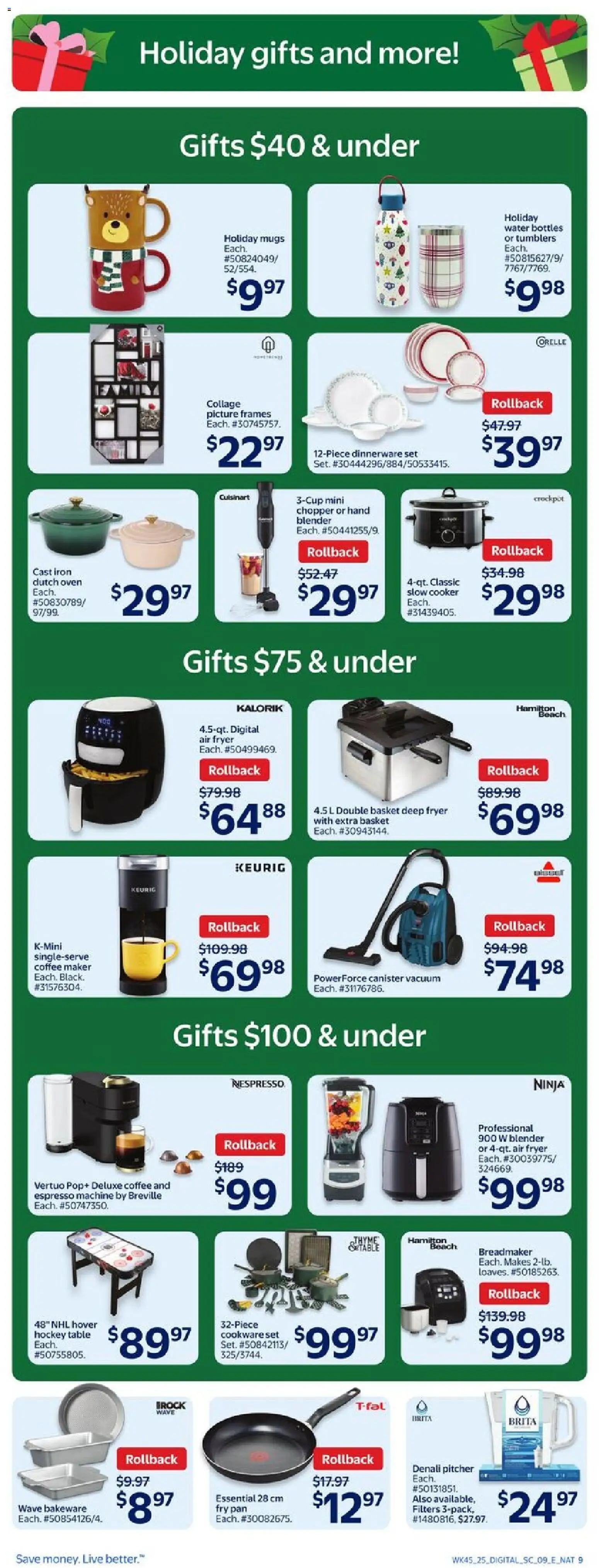 Walmart flyer valid from 04.12.2025 | Page: 12 | Products: Coffee maker, Iron, Table, Coffee