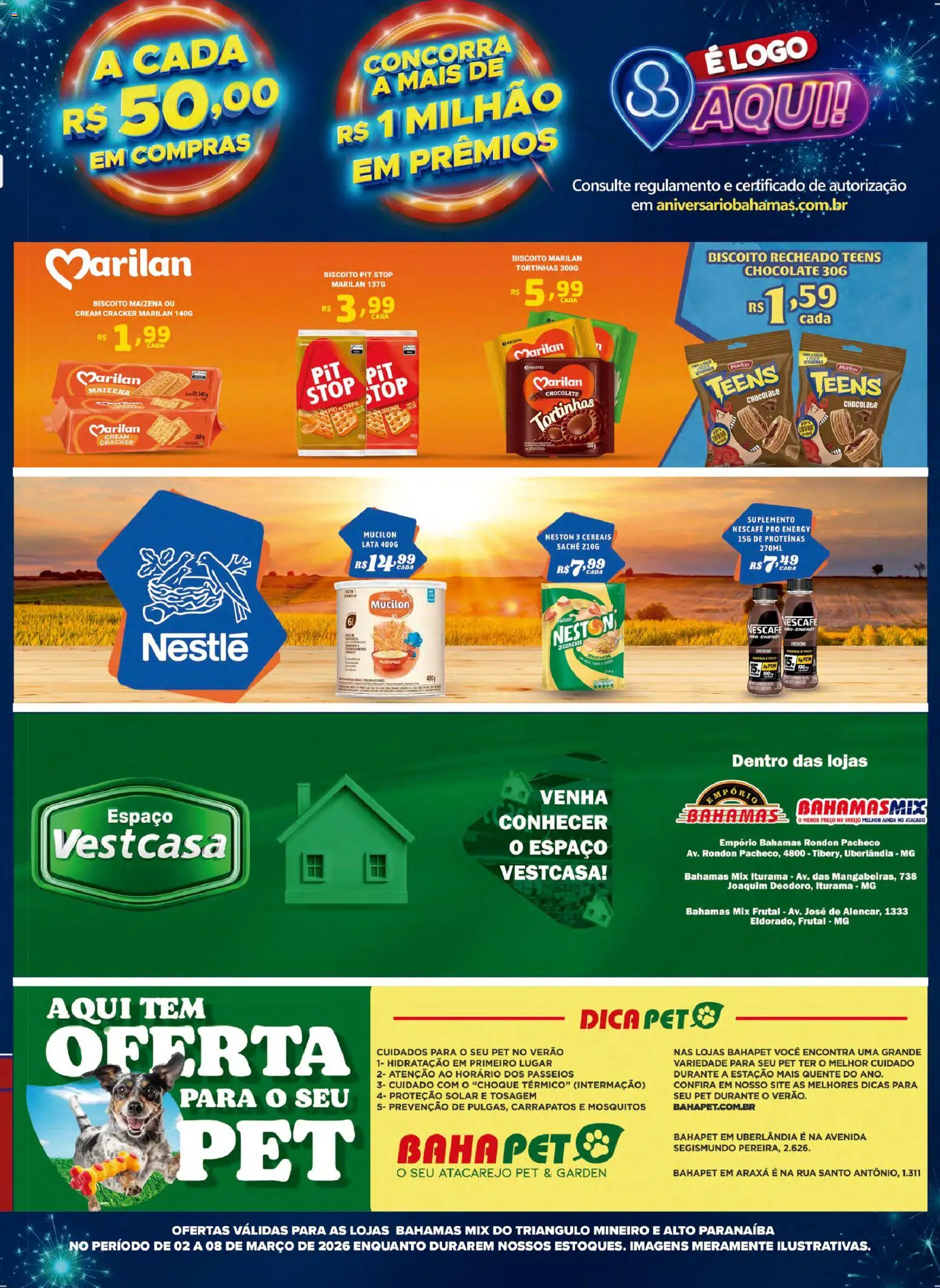 Bahamas Mix Folheto - válido de 02.03.2026 | Página: 3 | Produtos: Biscoito, Chocolate, Cream cracker, Biscoito recheado