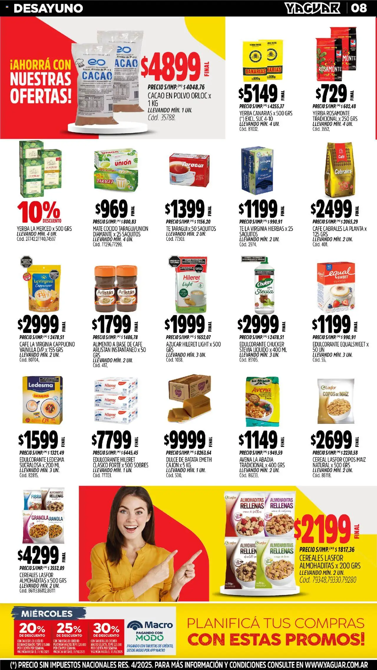 Yaguar - General Roca │ válido desde el 20.10.2025 | Página: 8 | Productos: Copos, Mate, Batata, Yerba