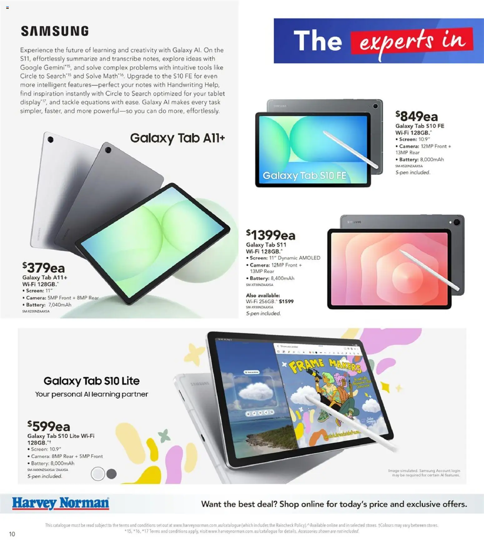 Harvey Norman catalogue - valid from 08.12.2025 | Page: 10 | Products: Tablet, Camera, Tools, Screen