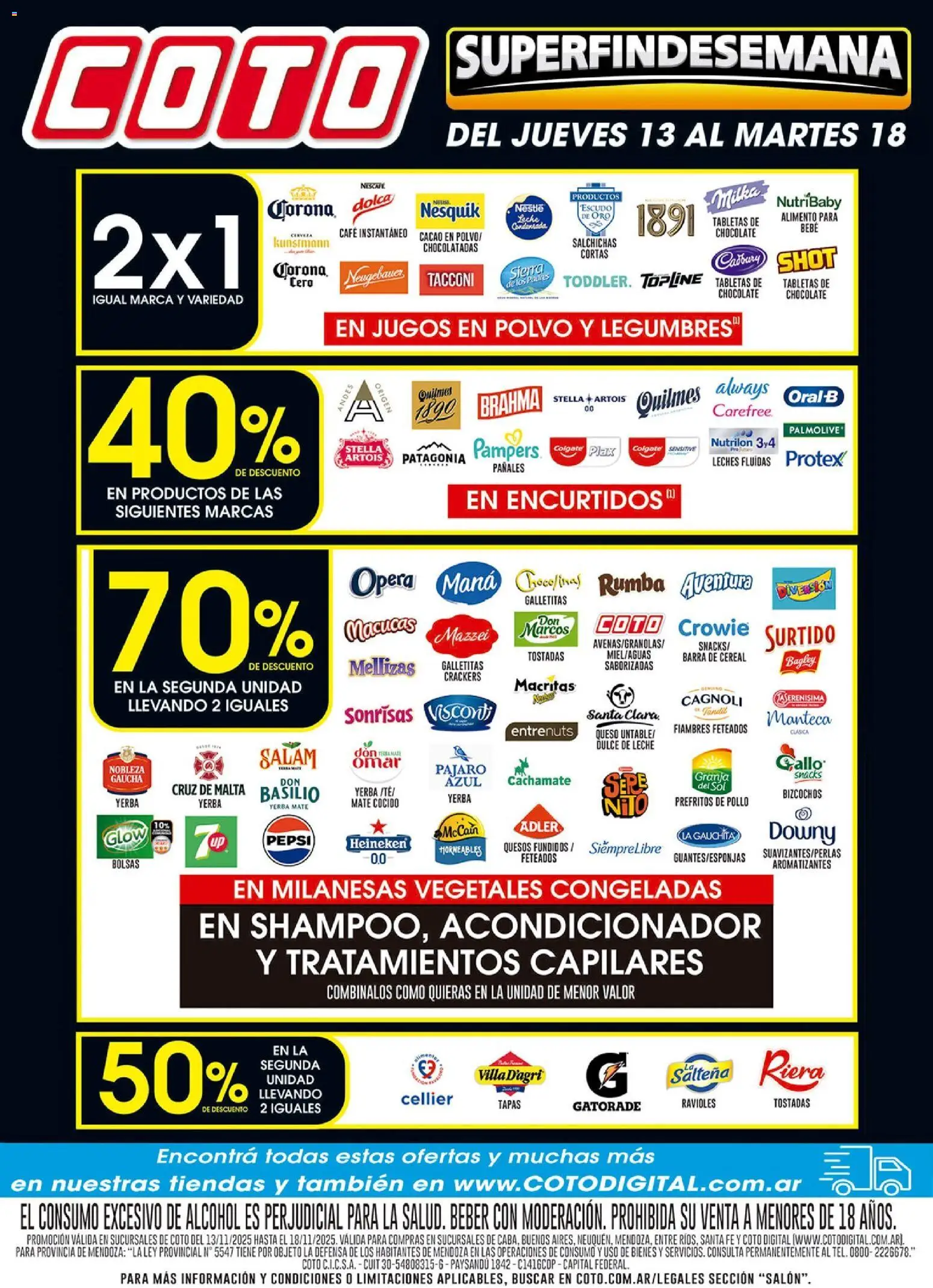 Coto - Salon A │ válido desde el 13.11.2025 | Página: 1 | Productos: Mate, Galletitas, Manteca, Bizcochos