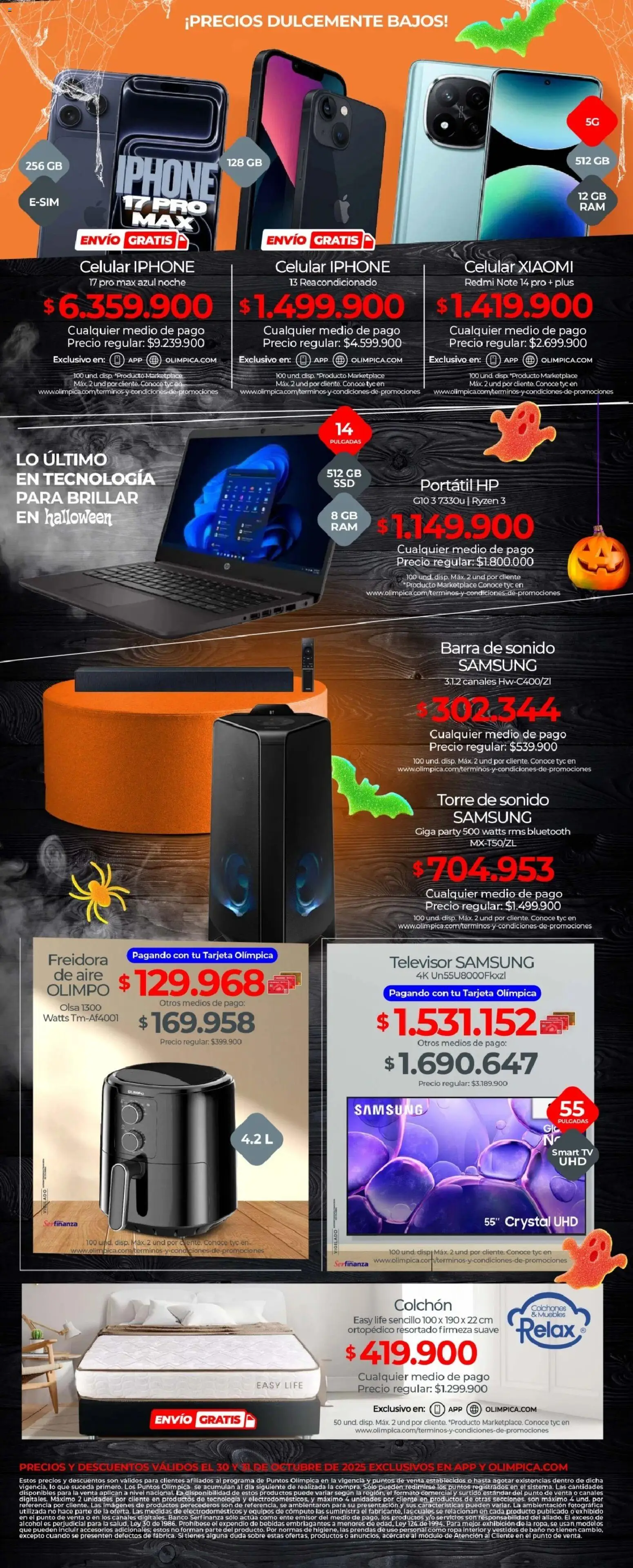 Olímpica revista - valida desde el 30.10.2025 | Página: 2 | Productos: Televisor, Baño, Ropa, Ropa interior