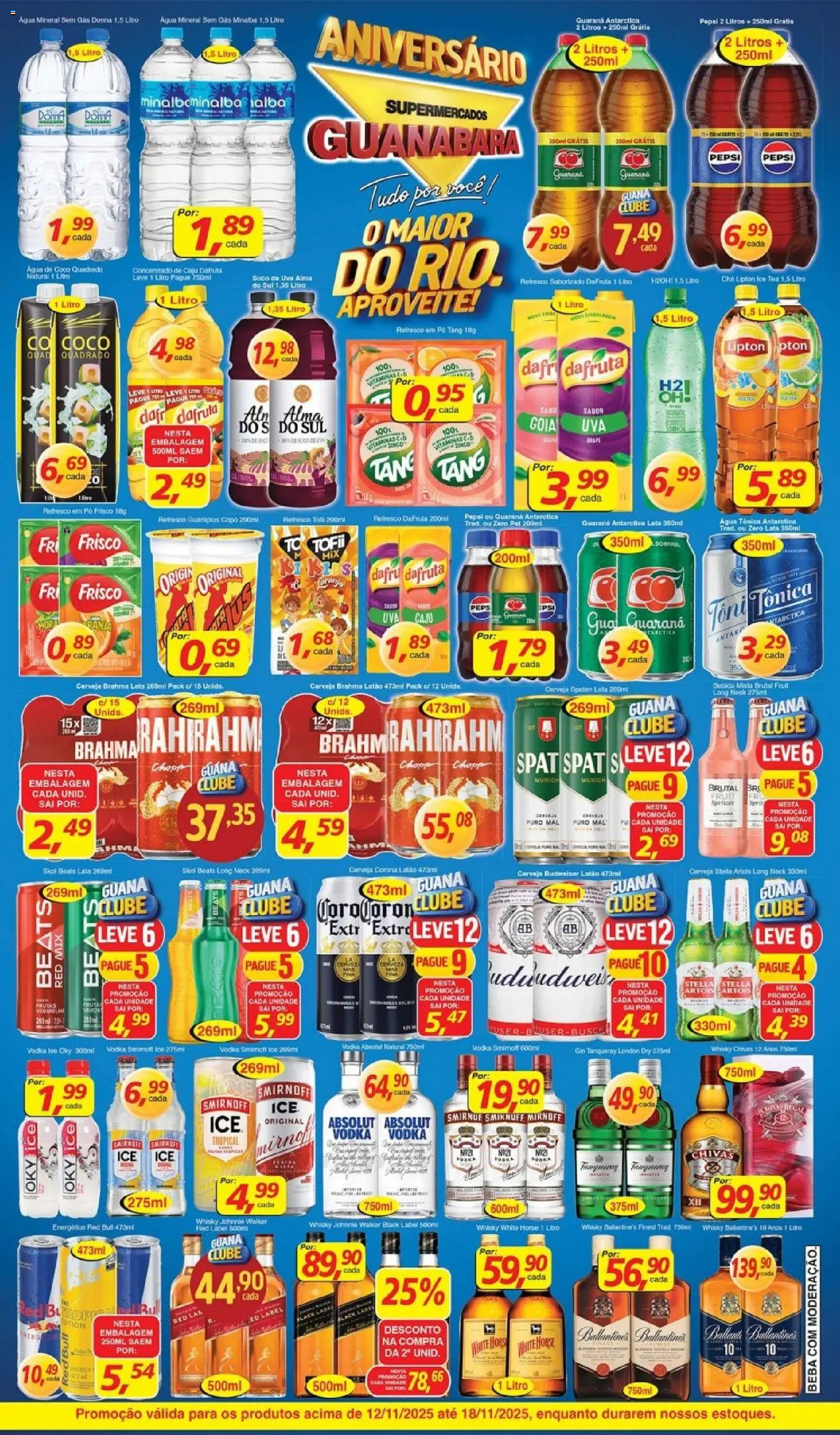 Supermercados Guanabara Folheto - válido de 12.11.2025 | Página: 7 | Produtos: Frisco, Pó, Água de coco, Cerveja