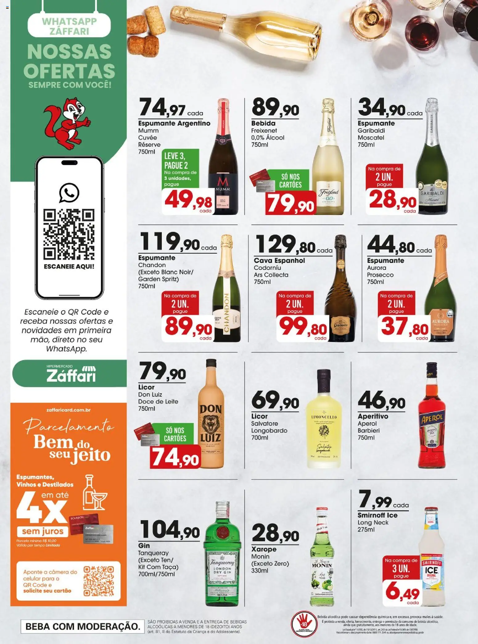 Zaffari Folheto - válido de 28.04.2026 | Página: 18 | Produtos: Leite, Bebida, Doce de leite, Câmera