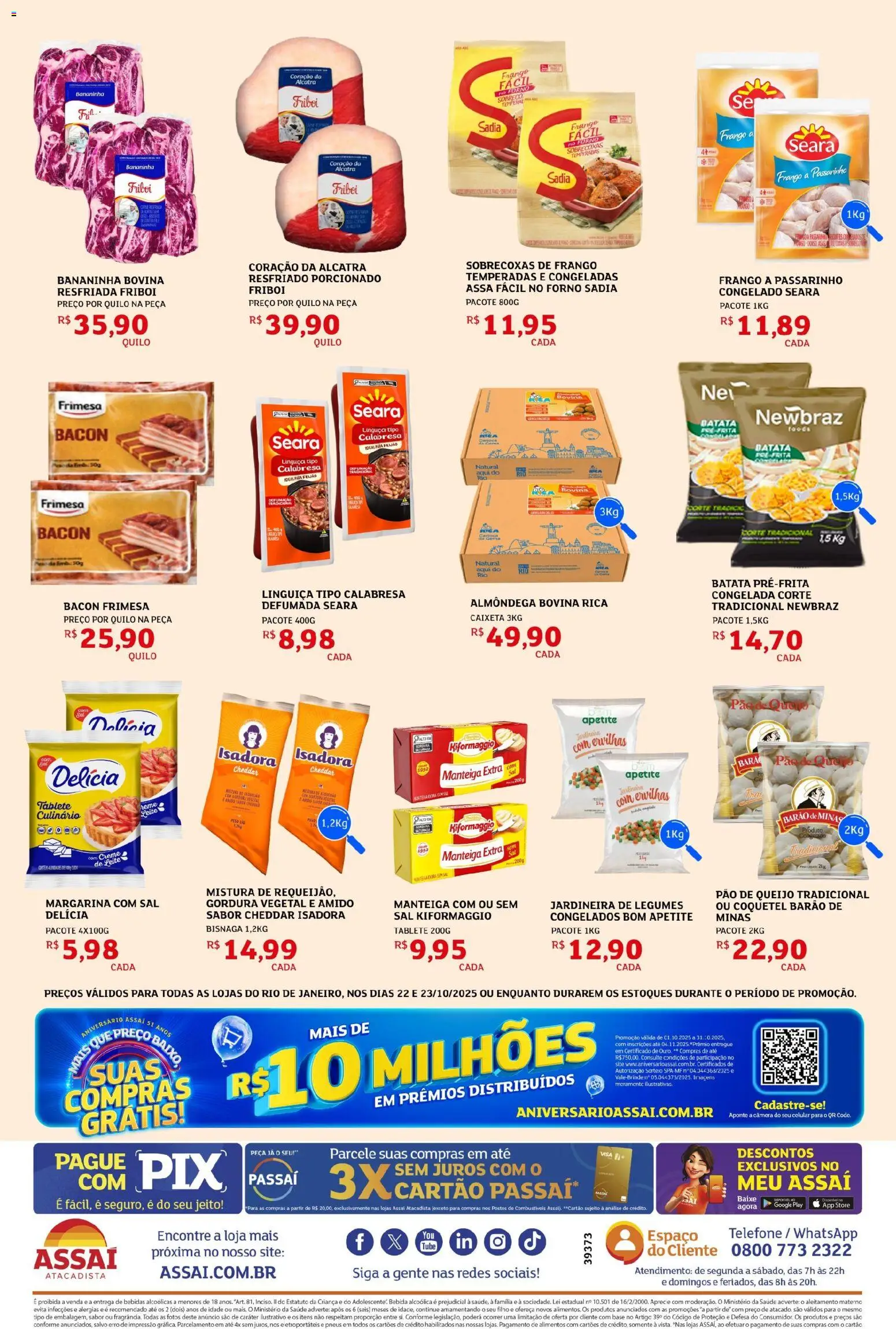 Assaí Atacadista Folheto - válido de 22.10.2025 | Página: 2 | Produtos: Carne, Baixo, Sal, Câmera