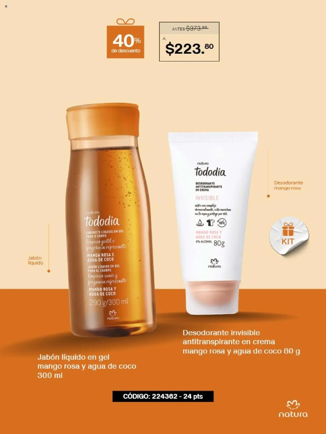 Nuevas ofertas de Natura válidas en toda la República Mexicana desde el 07.08.2025. ¡Encuentra las mejores ofertas en Natura - Folleto Especial 20 Aniversario! | Página: 11 | Productos: Desodorante, Antitranspirante, Agua, Manga