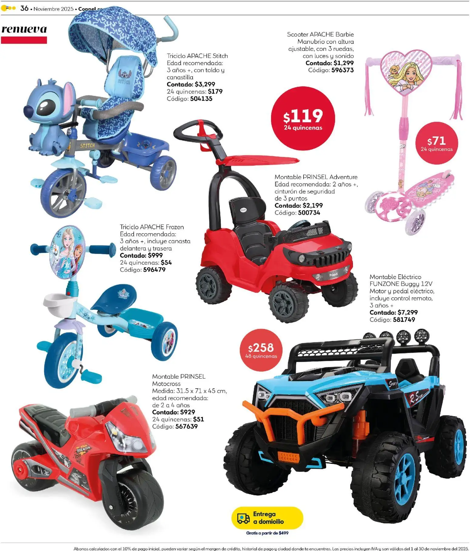 Nuevas ofertas de Coppel válidas en toda la República Mexicana desde el 01.11.2025. ¡Encuentra las mejores ofertas en Coppel Buen Fin! | Página: 36 | Productos: Toldo, Cinturón, Scooter, Canasta