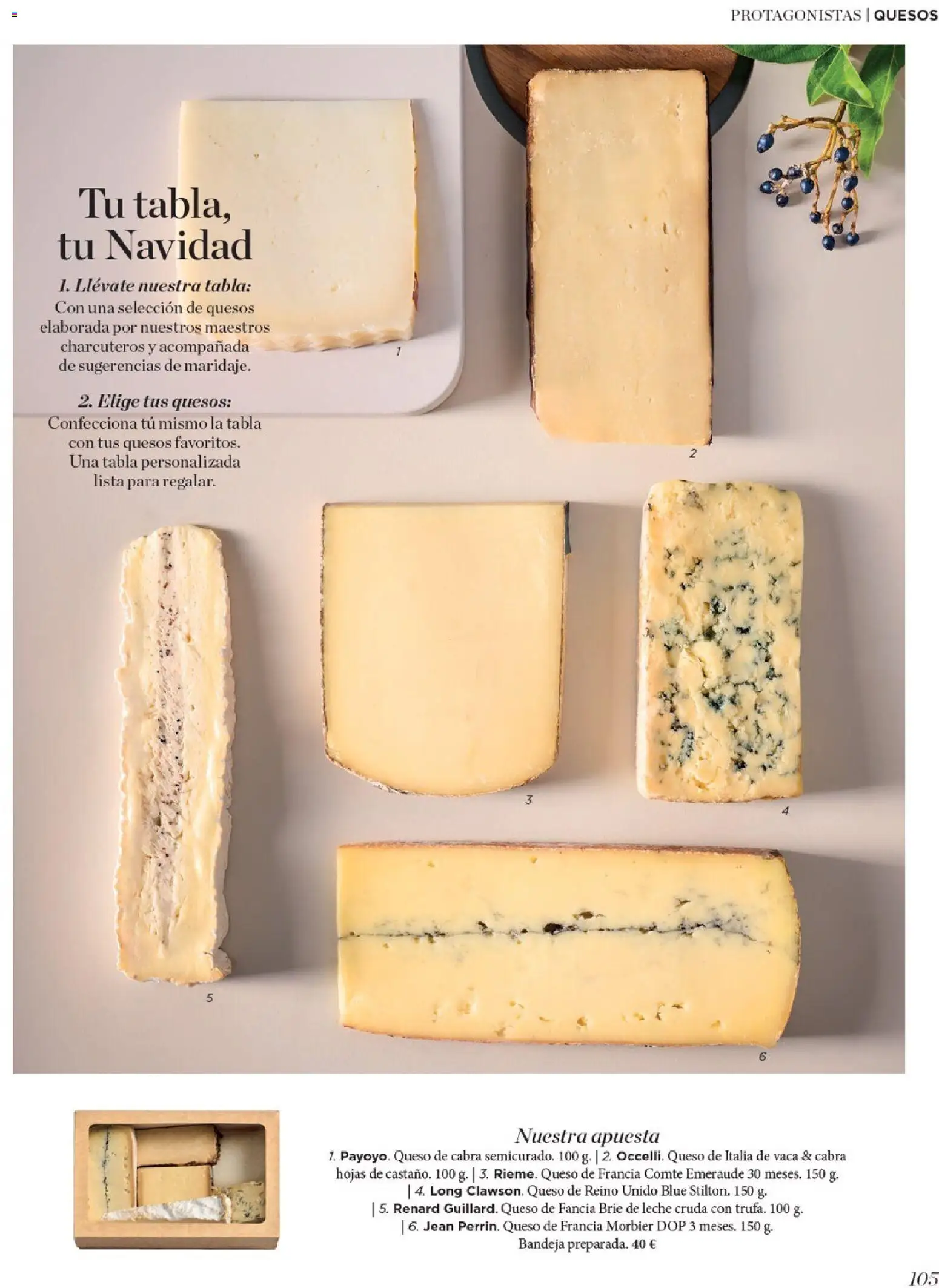 Nuevas ofertas de El Corte Inglés válidas en toda la República Mexicana desde el 19.11.2025. ¡Encuentra las mejores ofertas en El Corte Inglés catálogo El Placer De Regalar! | Página: 105 | Productos: Bandeja, Leche, Queso