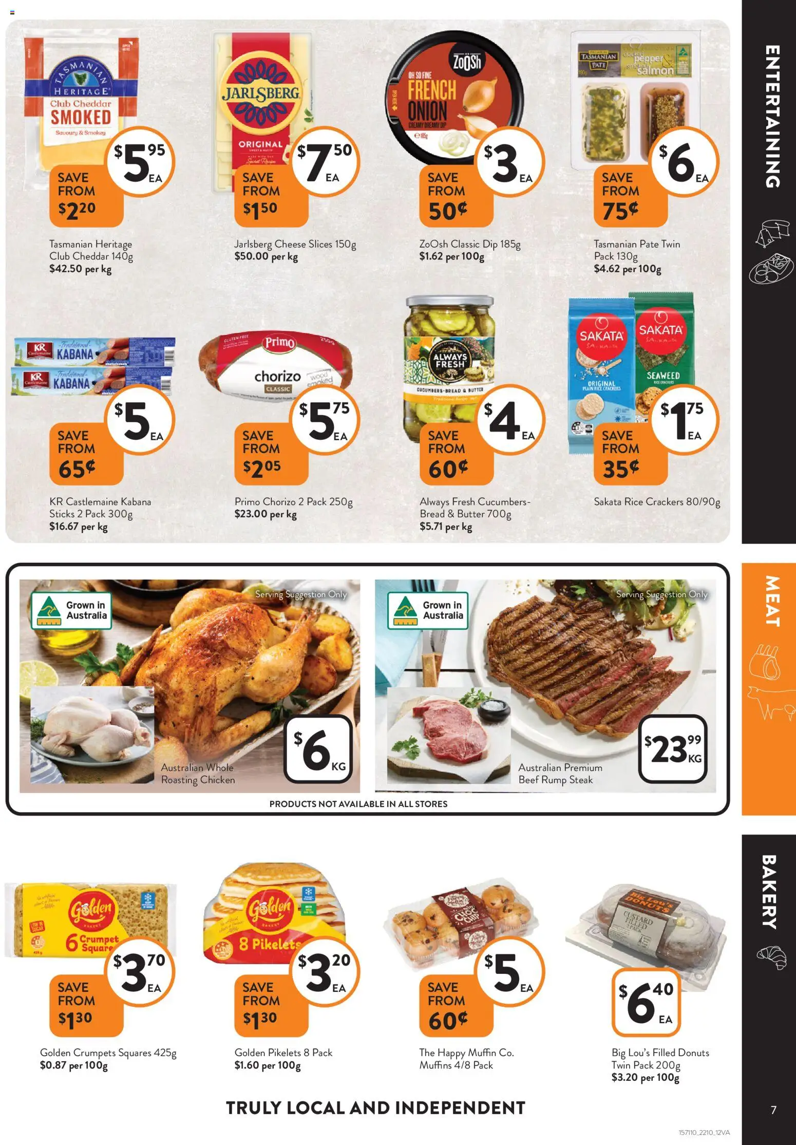 Foodworks catalogue - valid from 22.10.2025 | Page: 7 | Products: Crumpets, Cheese, Bread, Beef