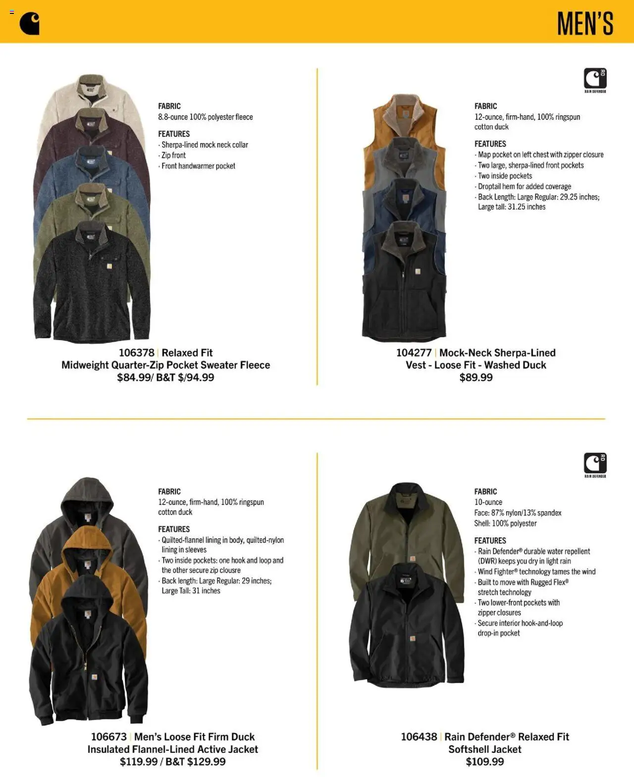 Dunham's Sports Carhartt Guide - valid from 02.10.2025 | Page: 9 | Products: Hook, Sweater, Jacket, Water