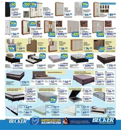 Lojas Becker ofertas Março - Pré-Visualização do folheto da loja Lojas Becker, válido de 01.03.2026 | Página: 10 | Produtos: Penteadeira, Colchão, Espelho, Rádio