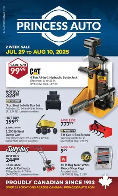 Preview of Princess Auto - 2 Week Sale! from shop Princess Auto valid from 29.07.2025