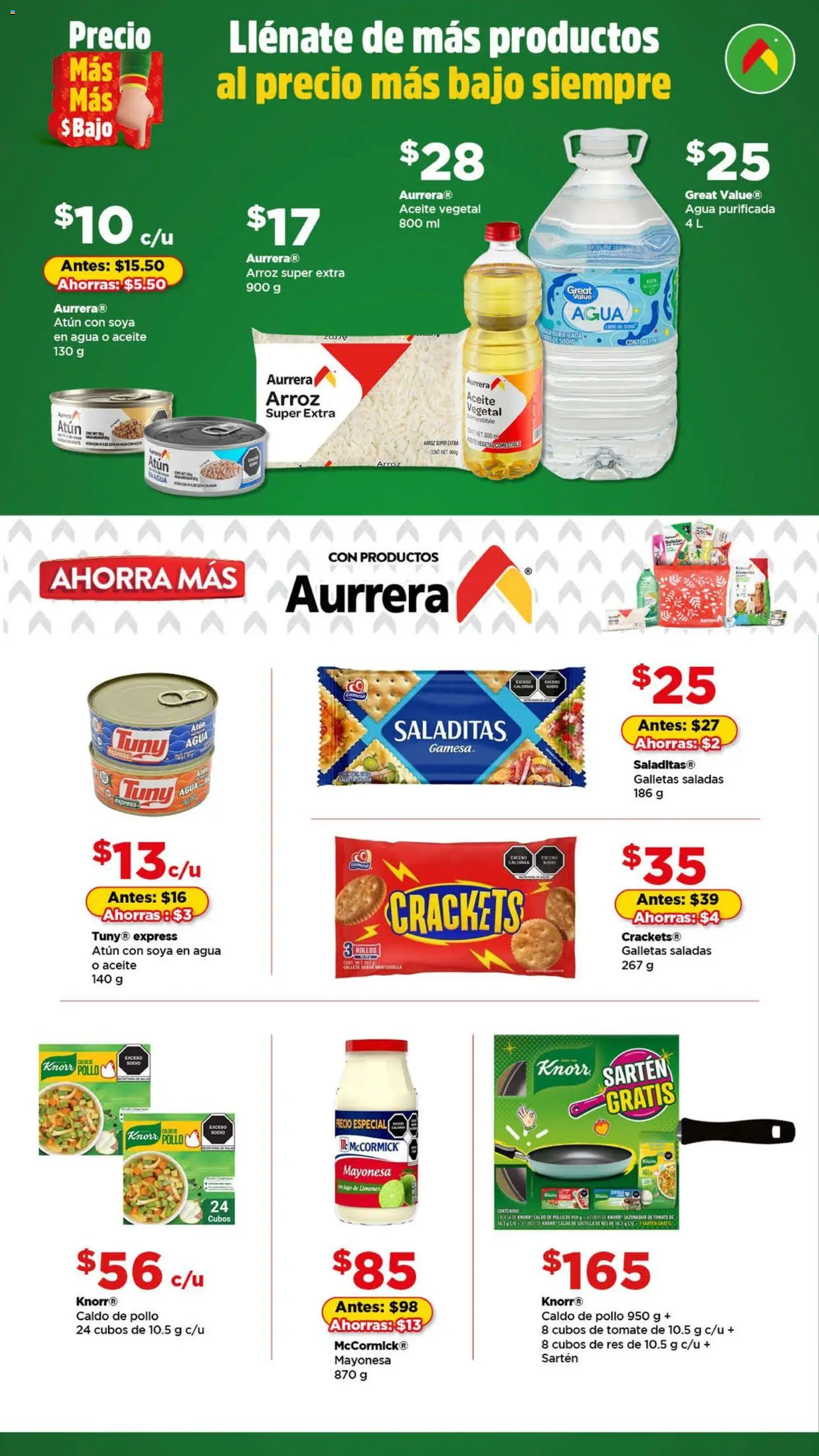 Nuevas ofertas de Bodega Aurrerá válidas en toda la República Mexicana desde el 20.11.2025. ¡Encuentra las mejores ofertas en Bodega Aurrerá folleto Aquí Si te alcanza! | Página: 5 | Productos: Pollo, Mayonesa, Arroz, Sartén