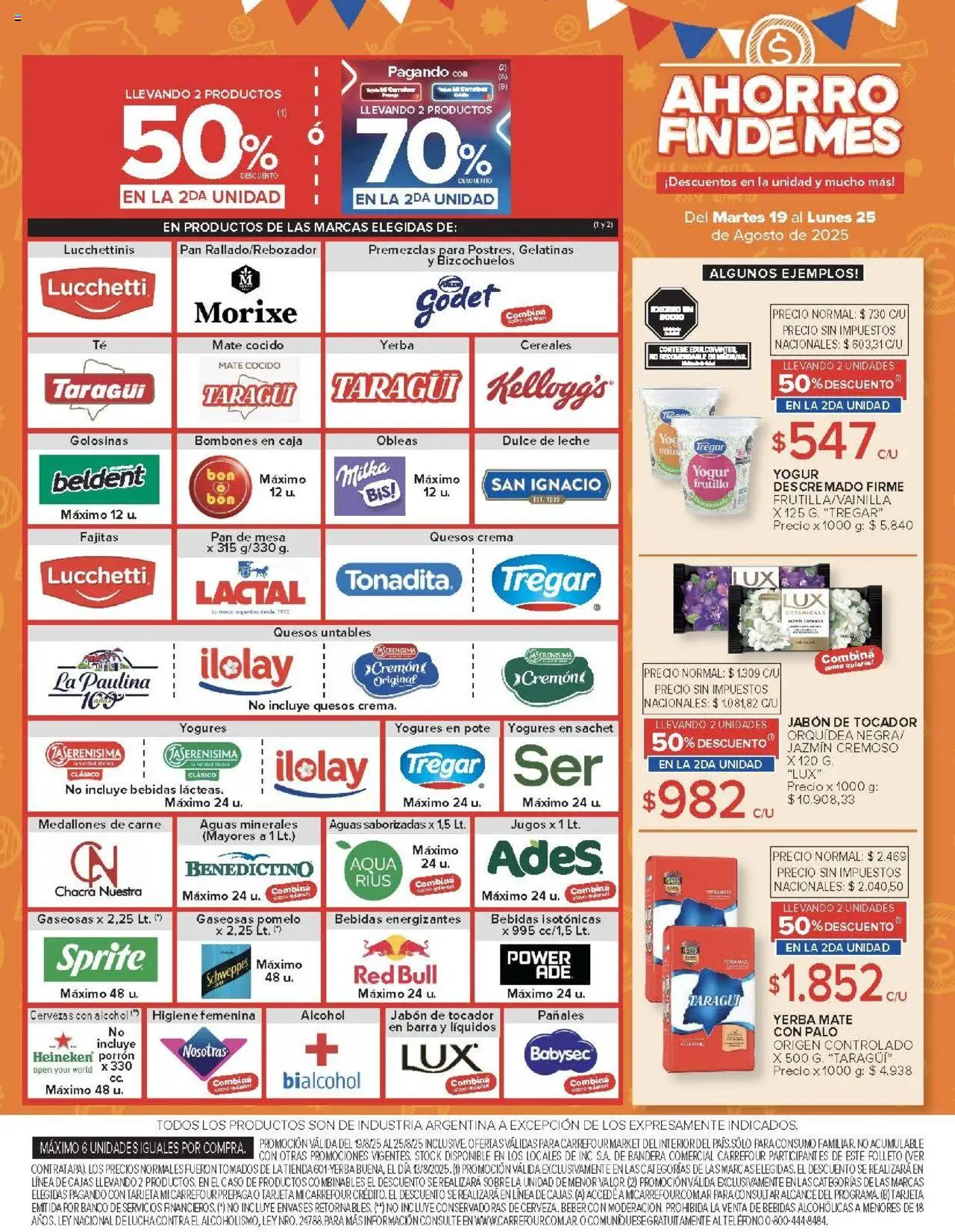 Carrefour ofertas - Catamarca │ válido desde el 19.08.2025 | Página: 41 | Productos: Yerba, Dulce de leche, Leche, Yogur