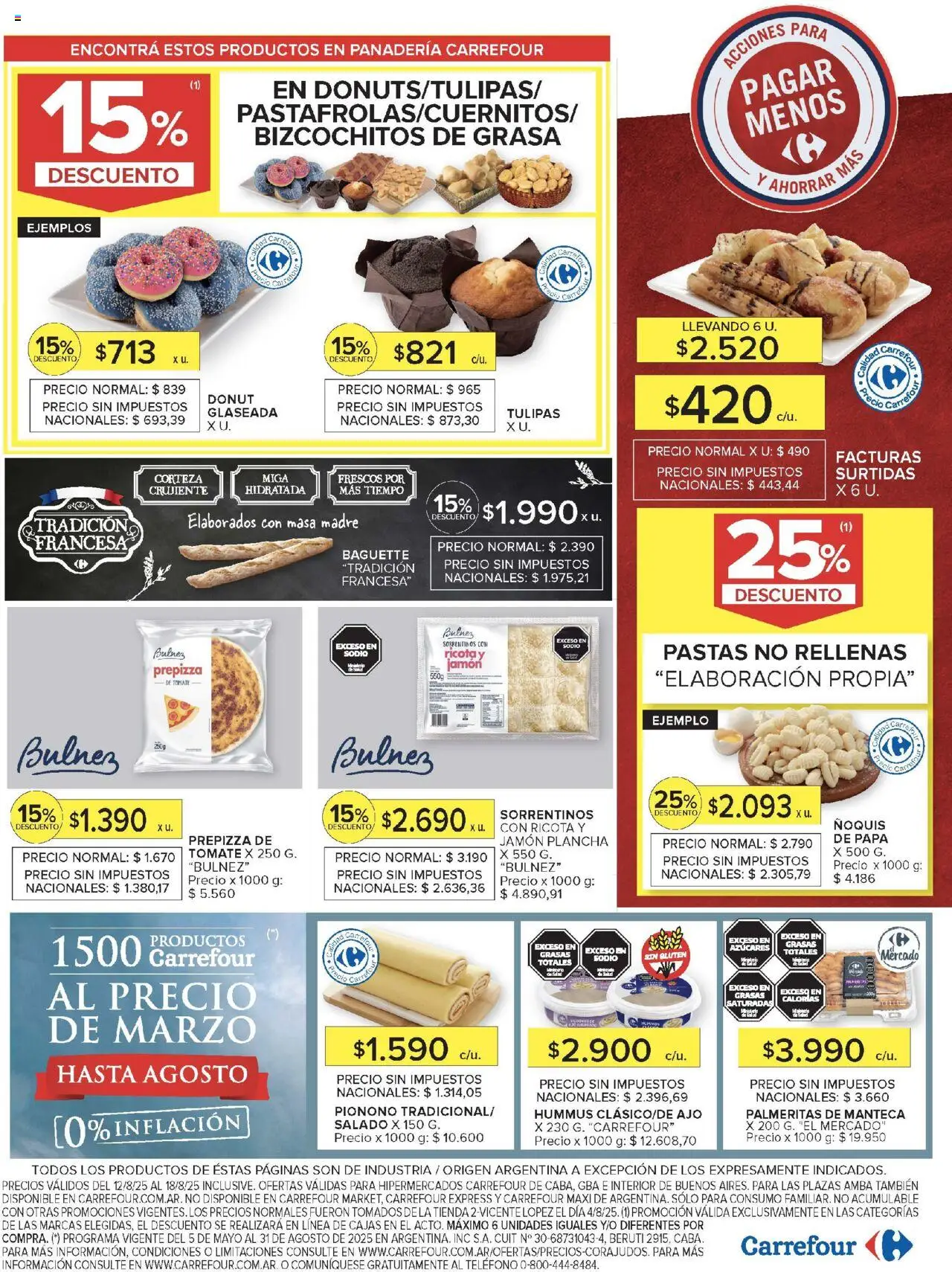 Carrefour ofertas - Buenos Aires │ válido desde el 12.08.2025 | Página: 20 | Productos: Tomate, Ajo, Manteca, Ñoquis
