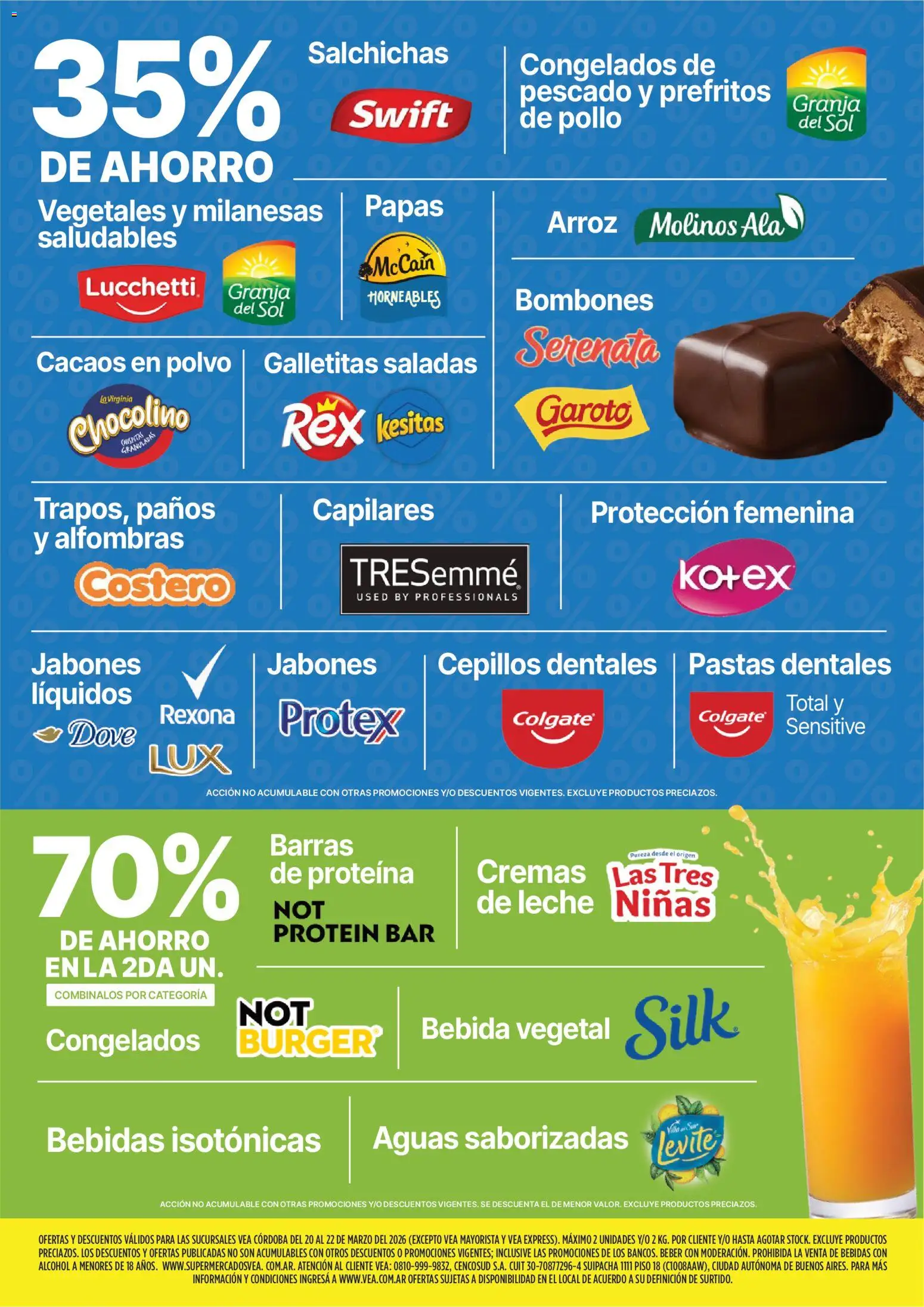 Vea - Ofertas fin de semana | Córdoba │ válido desde el 20.03.2026 | Página: 6 | Productos: Galletitas, Pollo, Polvo, Arroz