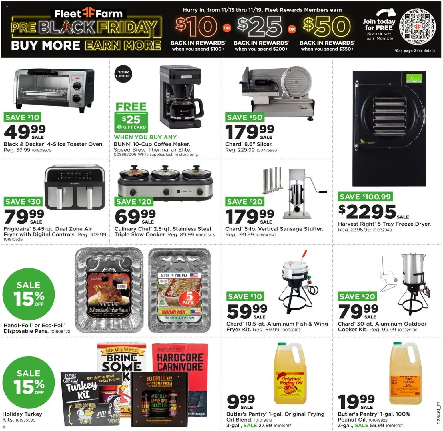 Mills Fleet Farm Black Friday - valid from 13.11.2025 | Page: 6 | Products: Toaster, Oil, Coffee, Sausage