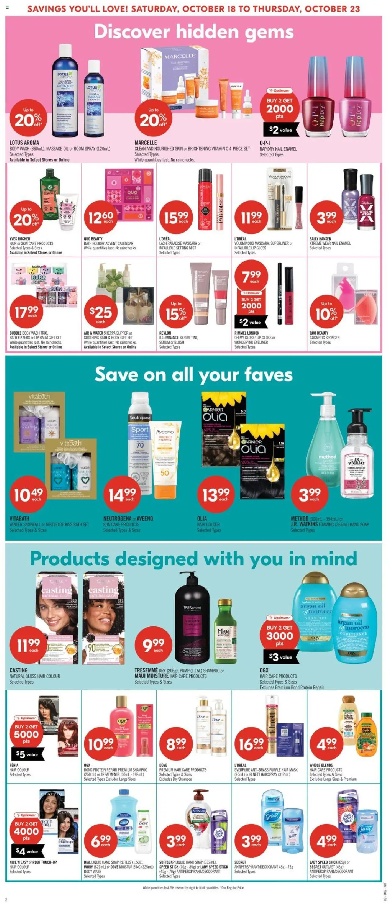 Shoppers flyer valid from 18.10.2025 | Page: 21 | Products: Mask, Soap, Bath, Oil