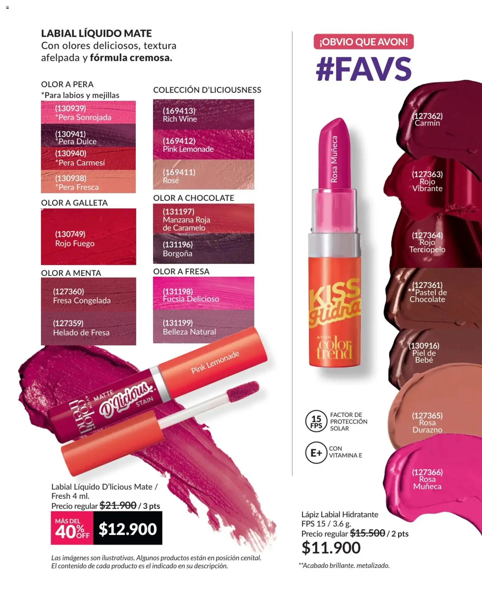 Avon revista - valida desde el 01.04.2026 | Página: 44 | Productos: Helado, Esponja, Manzana, Chocolate