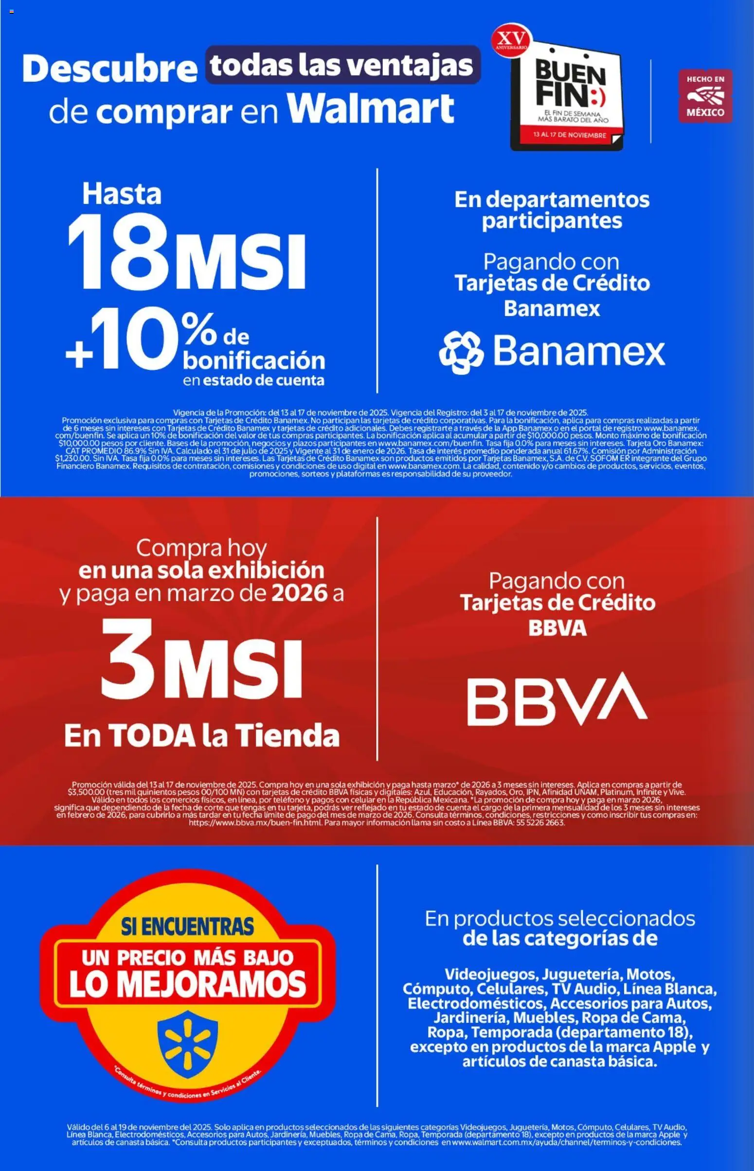Nuevas ofertas de Walmart válidas en toda la República Mexicana desde el 13.11.2025. ¡Encuentra las mejores ofertas en Walmart Buen Fin ! | Página: 2 | Productos: Ropa, Canasta, Teléfono
